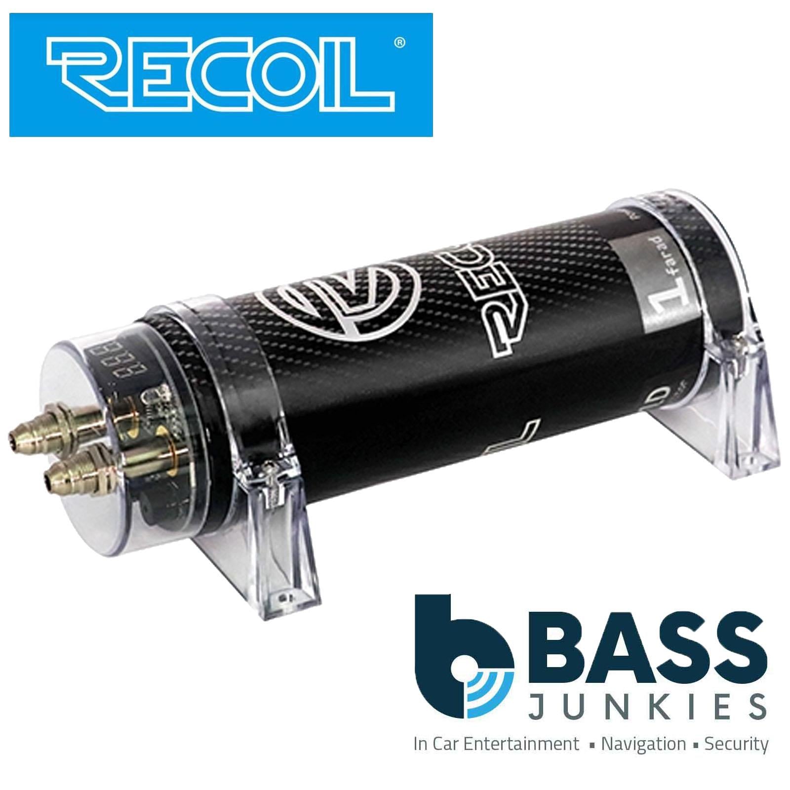 Recoil R1D - 1 Farad 1000 Watt Car Amp Amplifier Digital Power Cap Capacitor