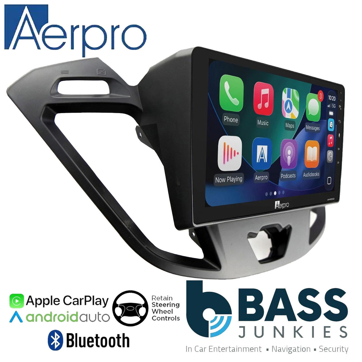 Aerpro 9" DAB CarPlay Android Car Stereo Kit For Ford Transit Tourneo 2012-2017