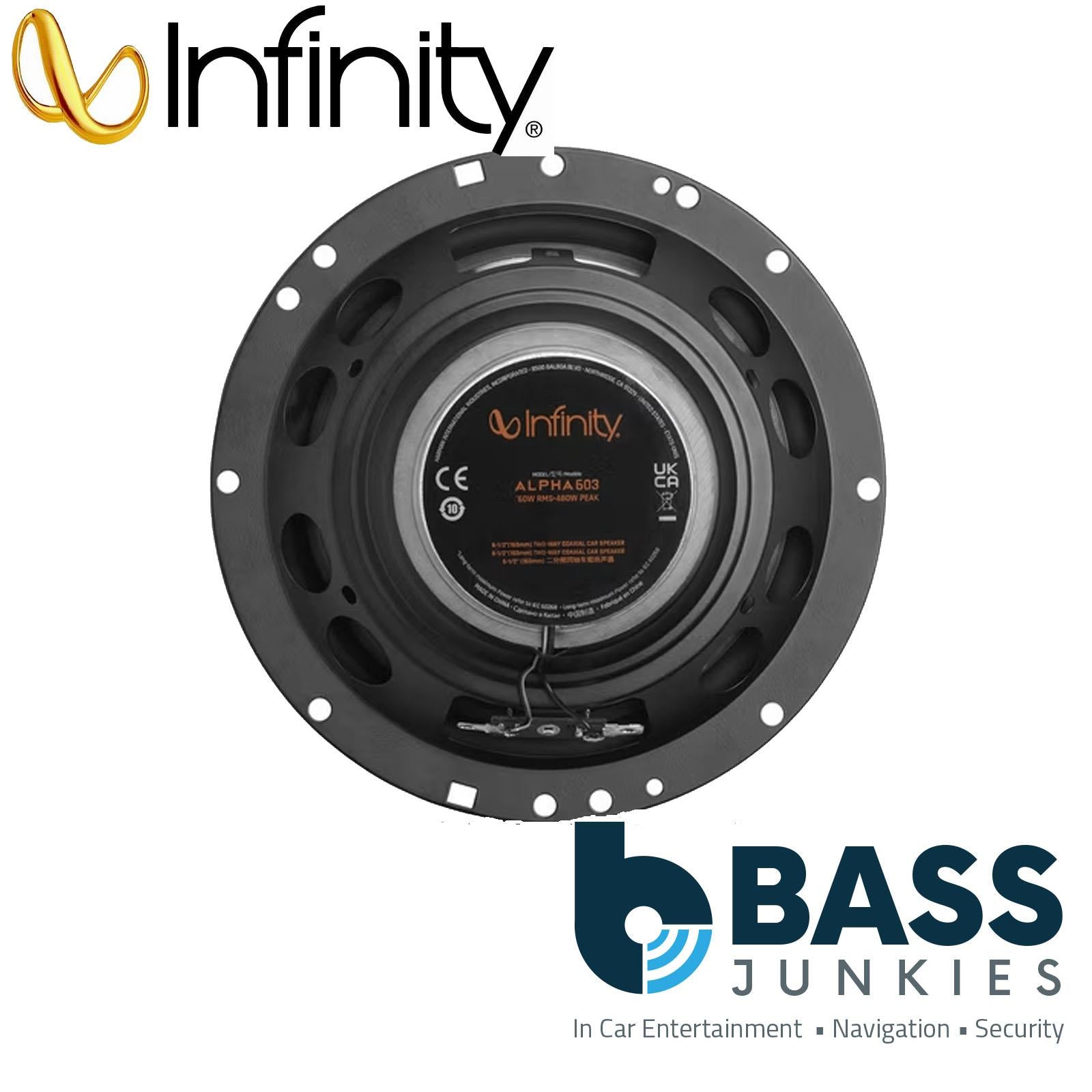 Infinity By Harman - Alpha 603 480 Watts 6.5" 17cm 2-Way Car Door Speakers Pair