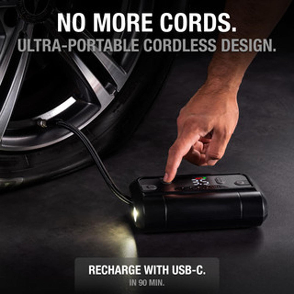 NOCO AL5 Cordless Tyre Inflator Air Compressor 130 PSI USB-C Rechargeable