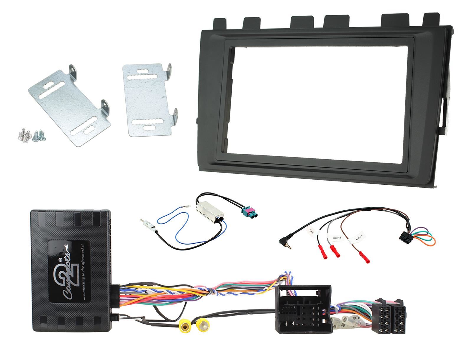 Grundig 6.8" Apple Android Double Din Stereo Fitting Kit + Steering Wheel Stalk Controls to fit VW Polo 2018-21