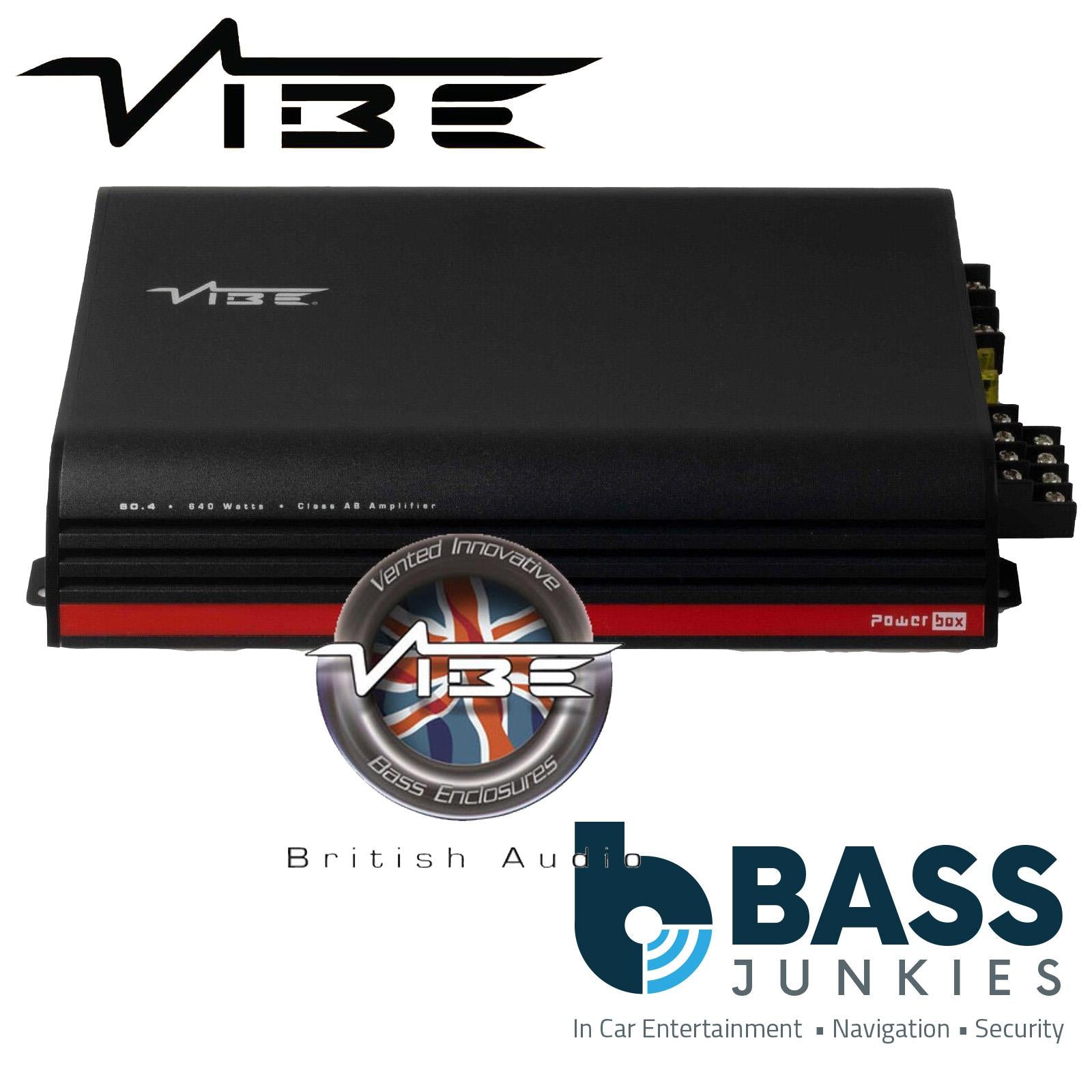 Vibe POWERBOX60.4-V9 Class A/B 4-Channel 640 Watts 2 Ohm Car Van Amp Amplifier