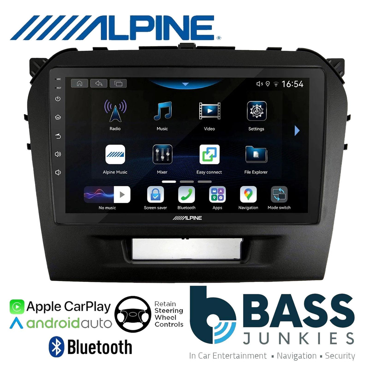 Alpine 9" CarPlay Android Car Stereo Fitting Kit For Suzuki Vitara 2015 Onwards