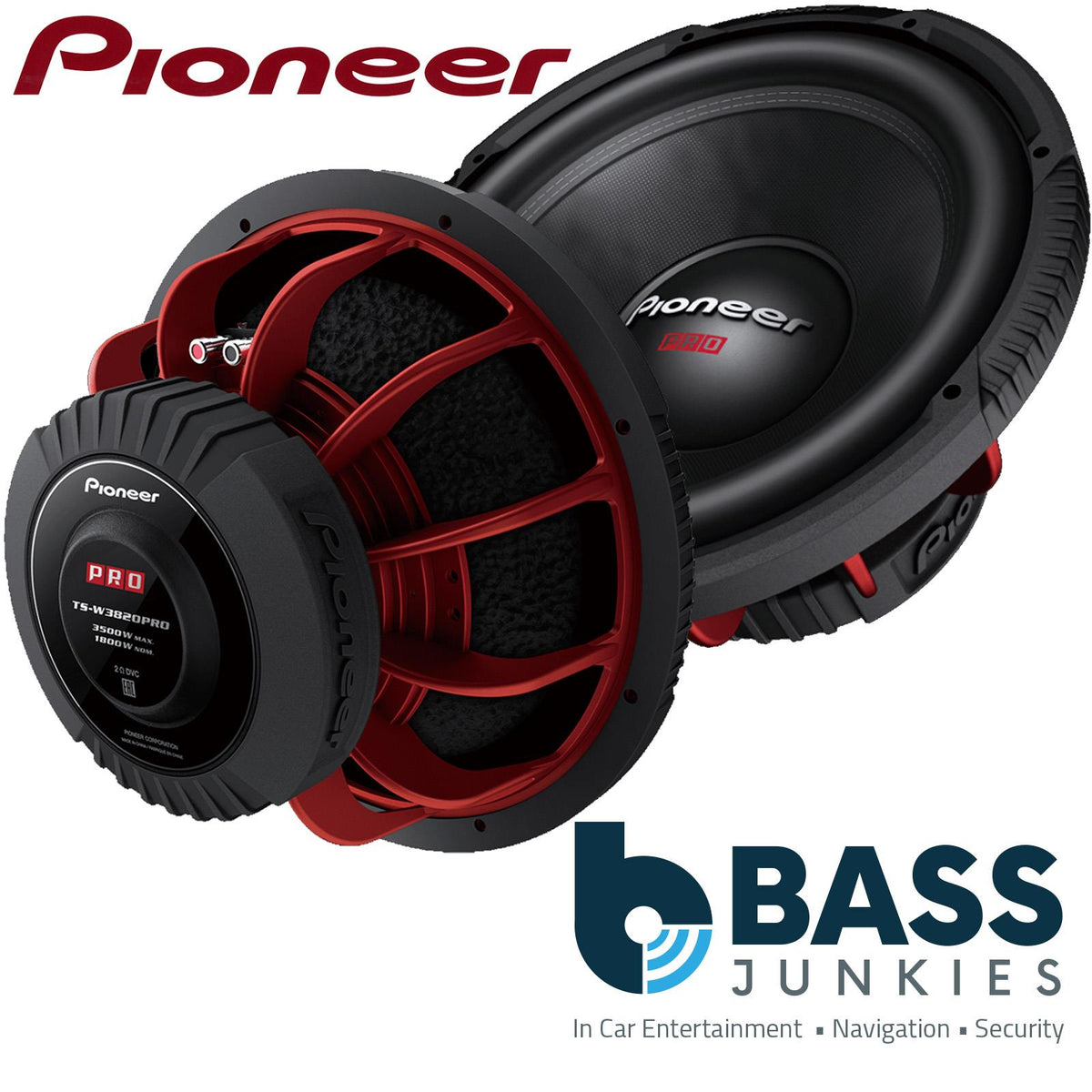 Pioneer TS-W3820PRO - 3500 Watts 15" 38cm PRO Samurai Series Dual Voice Car Subwoofer