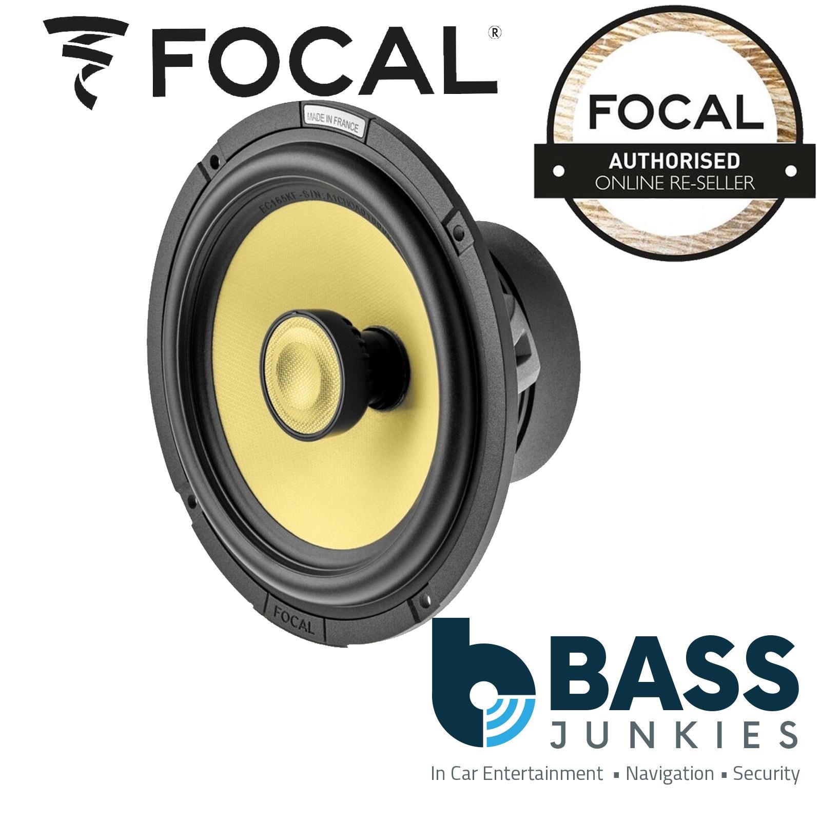Focal EC165KE - ELITE K2 Power 160 Watts 17cm 6.5" 2 Way Coaxial Car Door Speakers