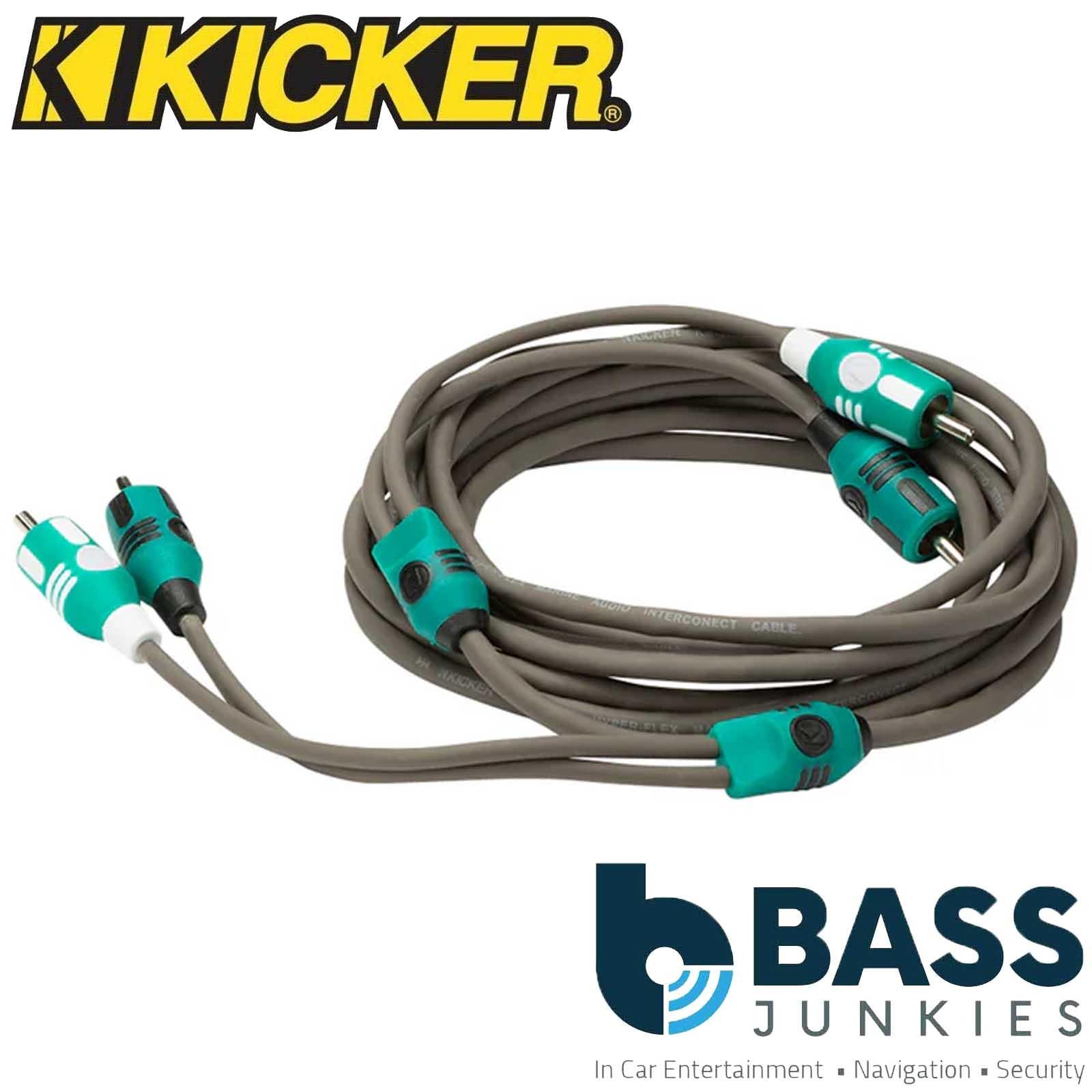 Kicker 47KMI3 - 3 Metre Marine 2 Channel RCA Interconnect Cable OFC