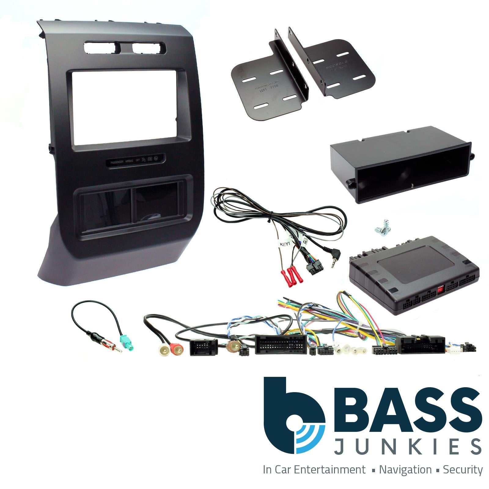 Connects2 Double Din Stereo fitting kit for Ford F-150 2015-2020 Vehicle Specific Stereo Screen Steering Controls Fitting Kit