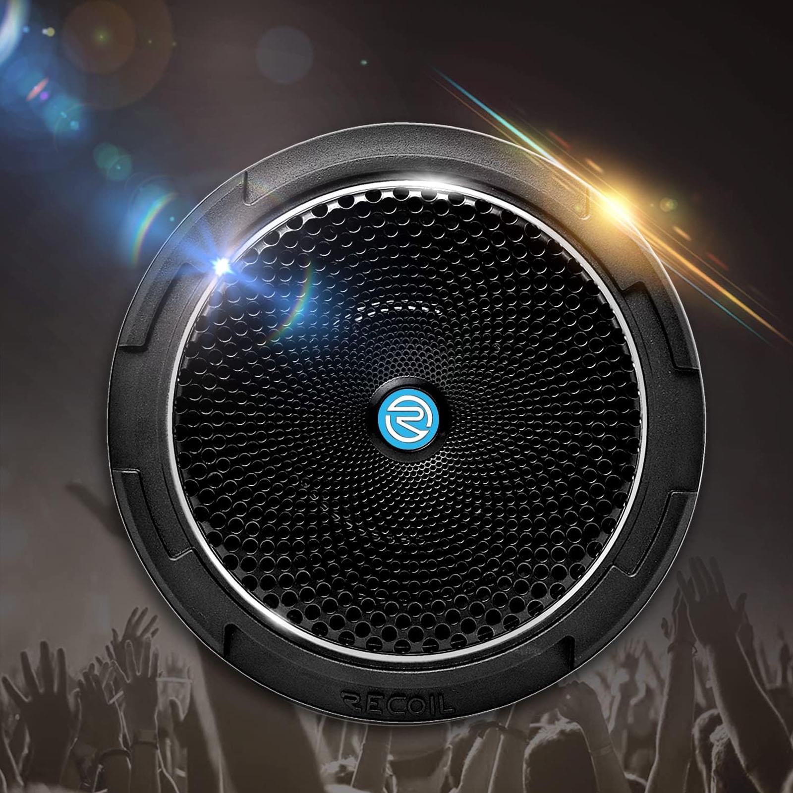 RECOIL SL1708 400 Watts 8Inch Under-Seat Slim Amplified Car Subwoofer+Wire Kit