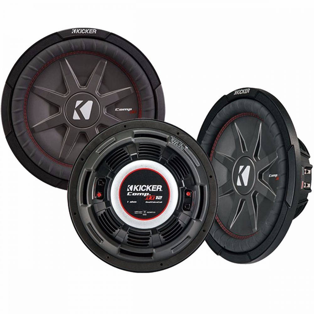 Kicker CWRT101 - CompRT 10" 25cm 800 Watts Slim Thin Profile 1 Ohm Dual Voice Coil DVC Car Subwoofer