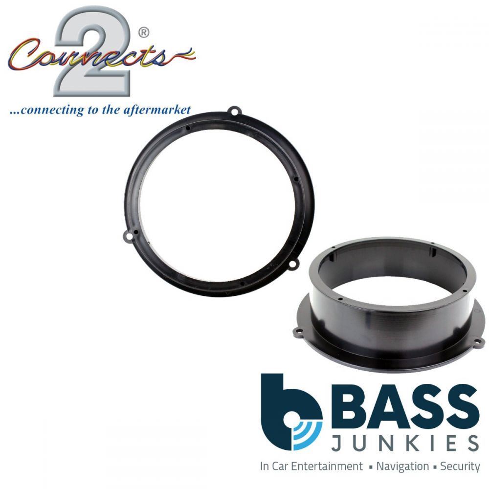 Connects2 CT25AU08 - Audi A4 Q5 165mm 16.5cm 6.5" Rear Door Car Speaker Adapter Brackets