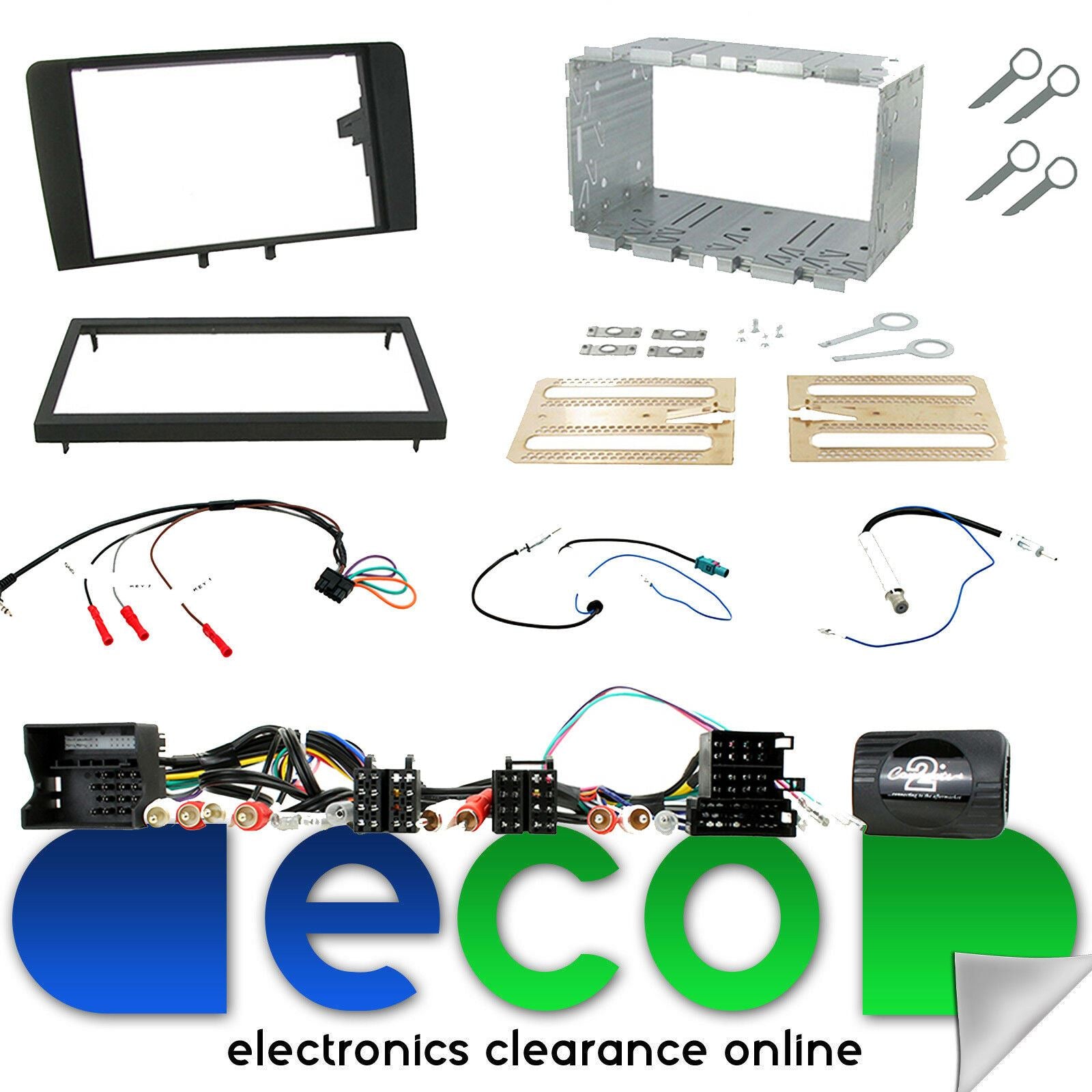 Connects2 CTKAU01 Audi A3 2003-2012 Car Stereo Double Din Fascia Steering Stalk Interface