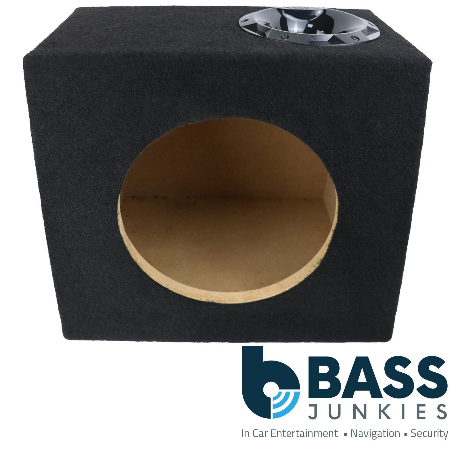 Recoil SUB10PB - Single 25cm 10" Inch Ported Black Carpet Car Subwoofer Bass Box