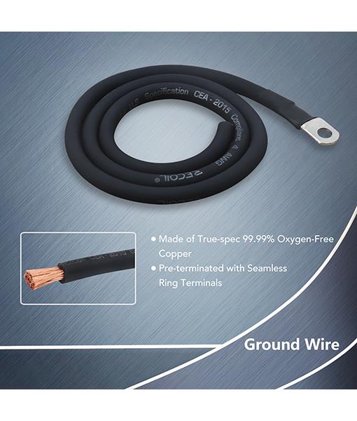 Recoil RCK4 - 4 AWG 1500 Watts Complete Car Subwoofer Amplifier Wiring Kit