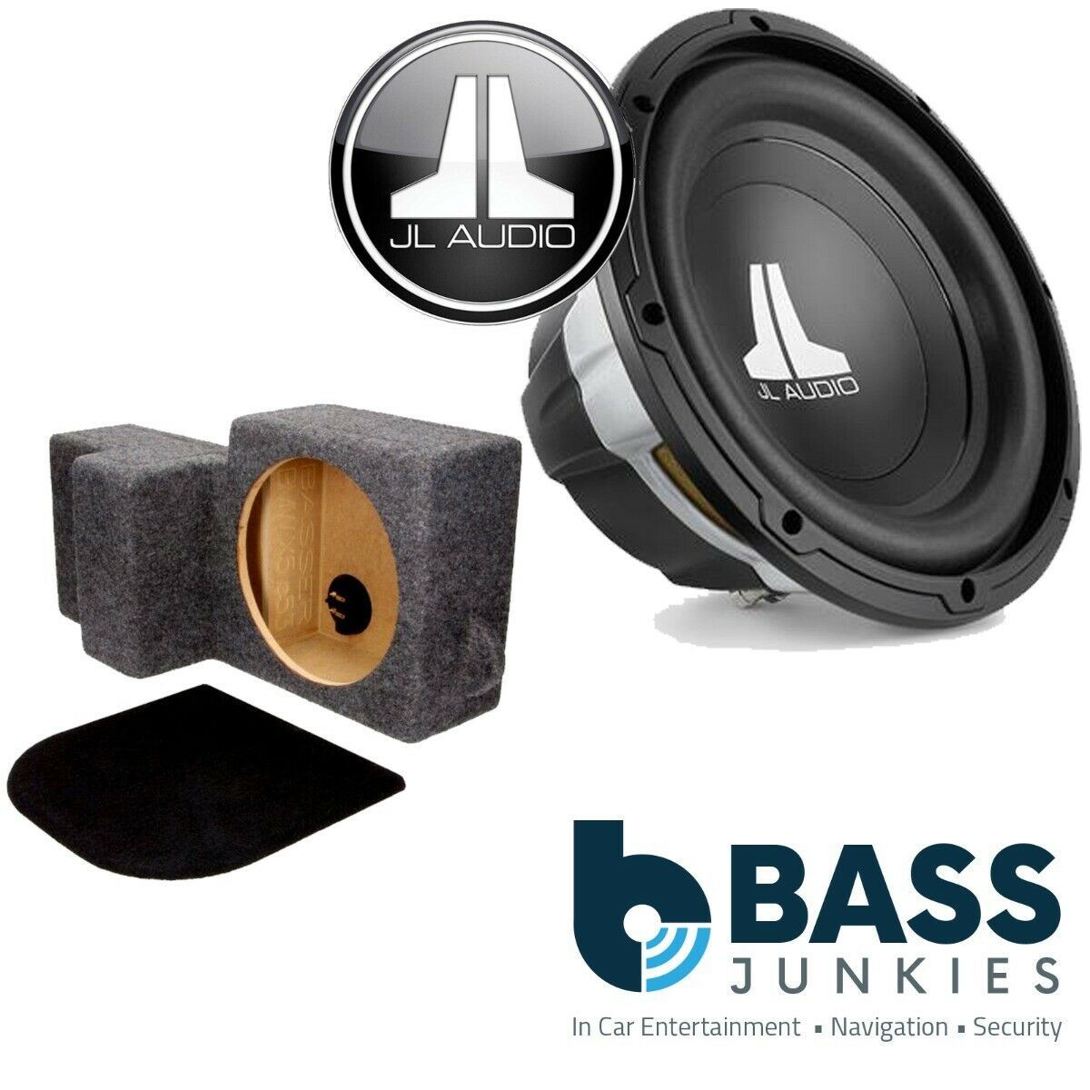BMW X5 (E53) 1999-2006 JL Audio 10W0V3-4 - 10" Inch 300 Watts Car Subwoofer Custom Bass Box Kit