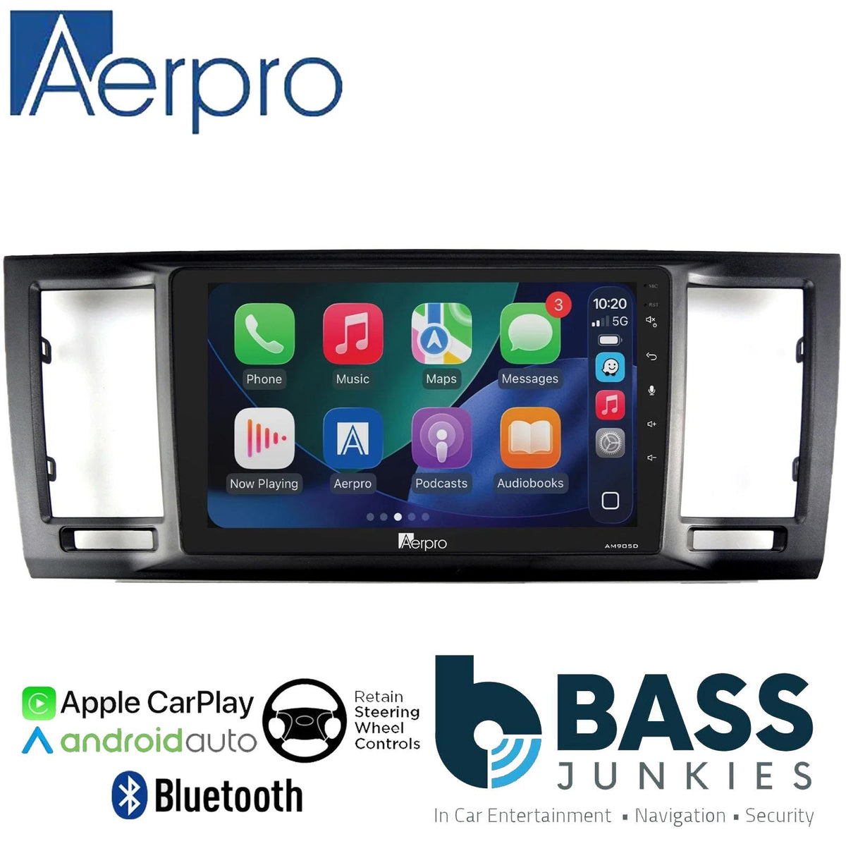 Aerpro 9" DAB CarPlay Android Car Stereo Kit For Volkswagen Caravelle 2015 On