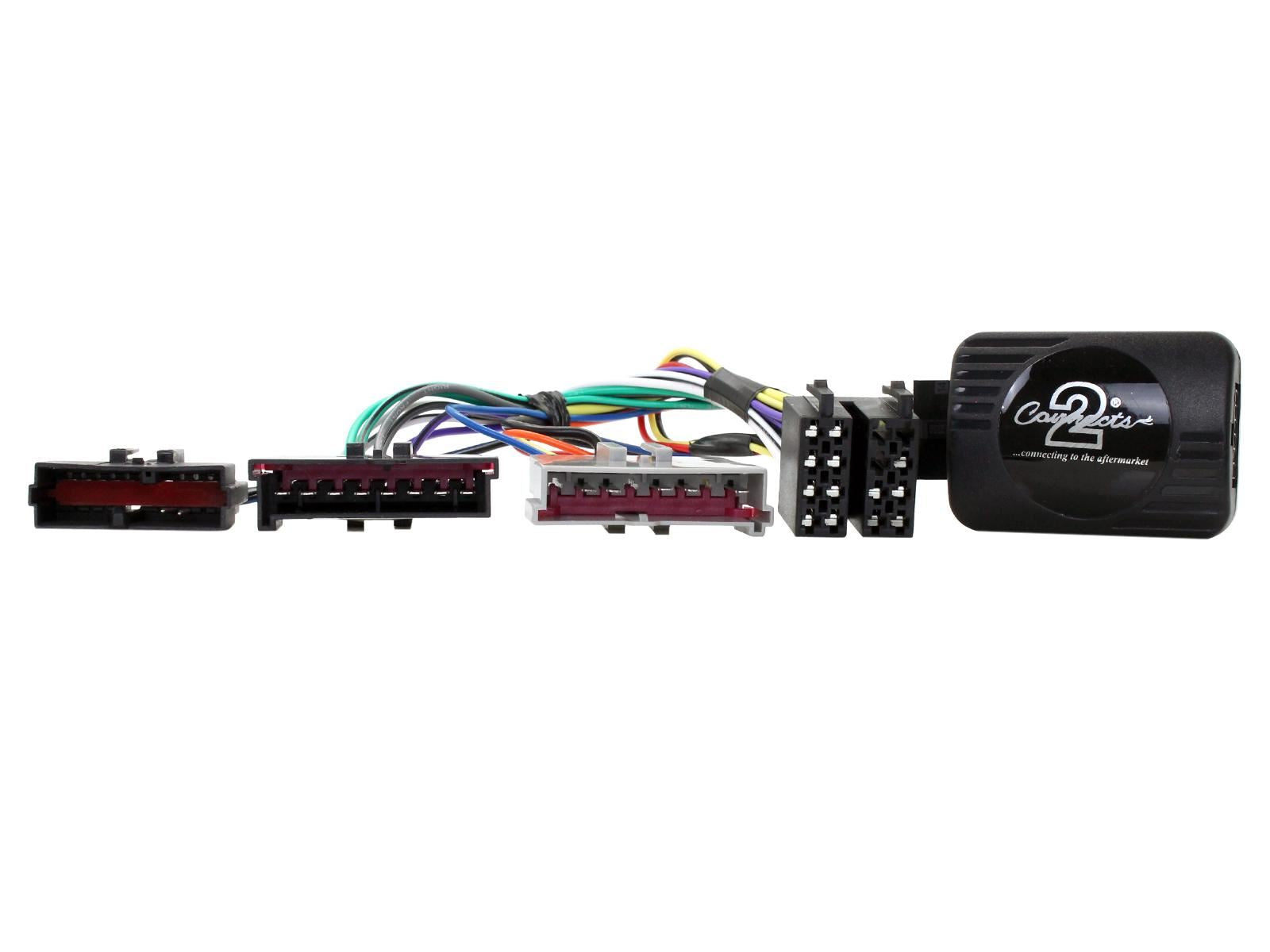 Double Din Stereo Fitting Kit + Steering Wheel Stalk Controls to fit Ford Focus 1999-04