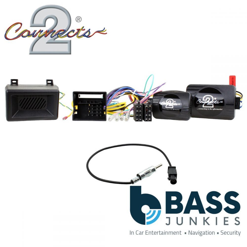 Connects2 CTSBM009.2AA BMW 1, 3, 4, 5, 6, & 7 Series X1 & Mini Car Stereo Steering Wheel Interface & Aeriel Kit