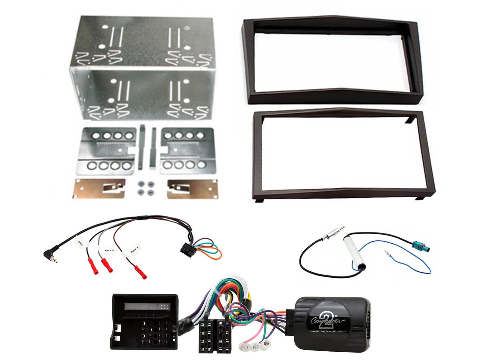 Grundig 6.8" Apple Android Double Din Stereo Fitting Kit + Steering Wheel Stalk Controls to fit Vauxhall Antara 2010-15