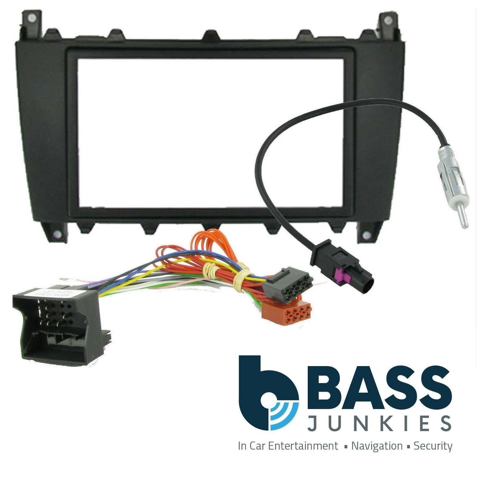 Mercedes Benz C Class W203 2005-2007 Car Stereo Fascia ISO & Cage Kit DFPK-23-03