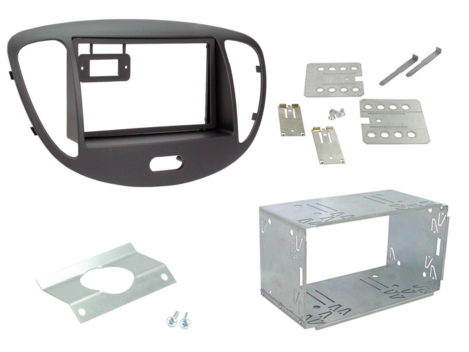 Grundig 6.8" Apple Android Double Din Stereo Fitting Kit + Steering Wheel Stalk Controls to fit Hyundai i10 2008-13