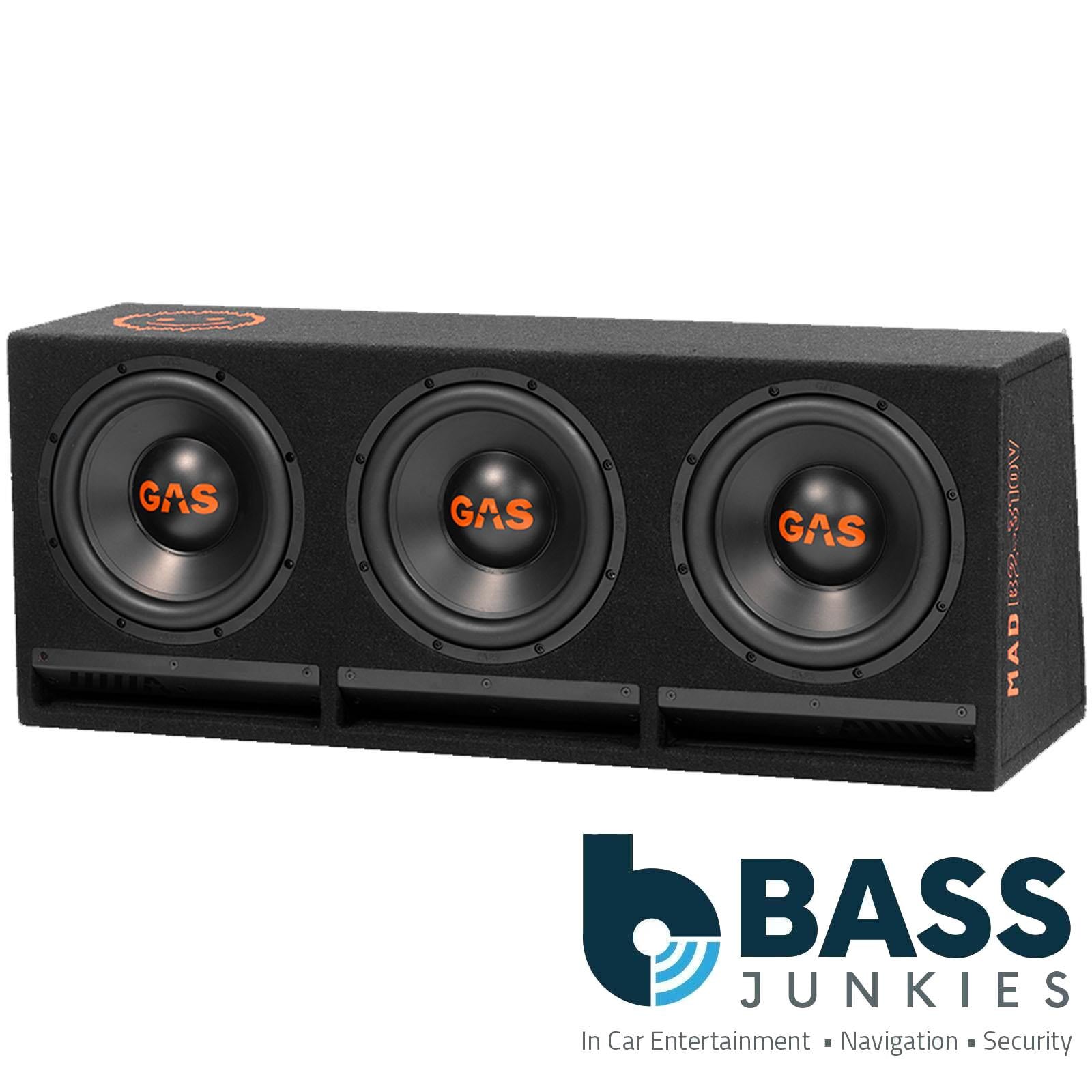 Gas MAD B2-310V - 1800 Watts 10 Inch 25cm Triple Vented Enclosure Car Subwoofer