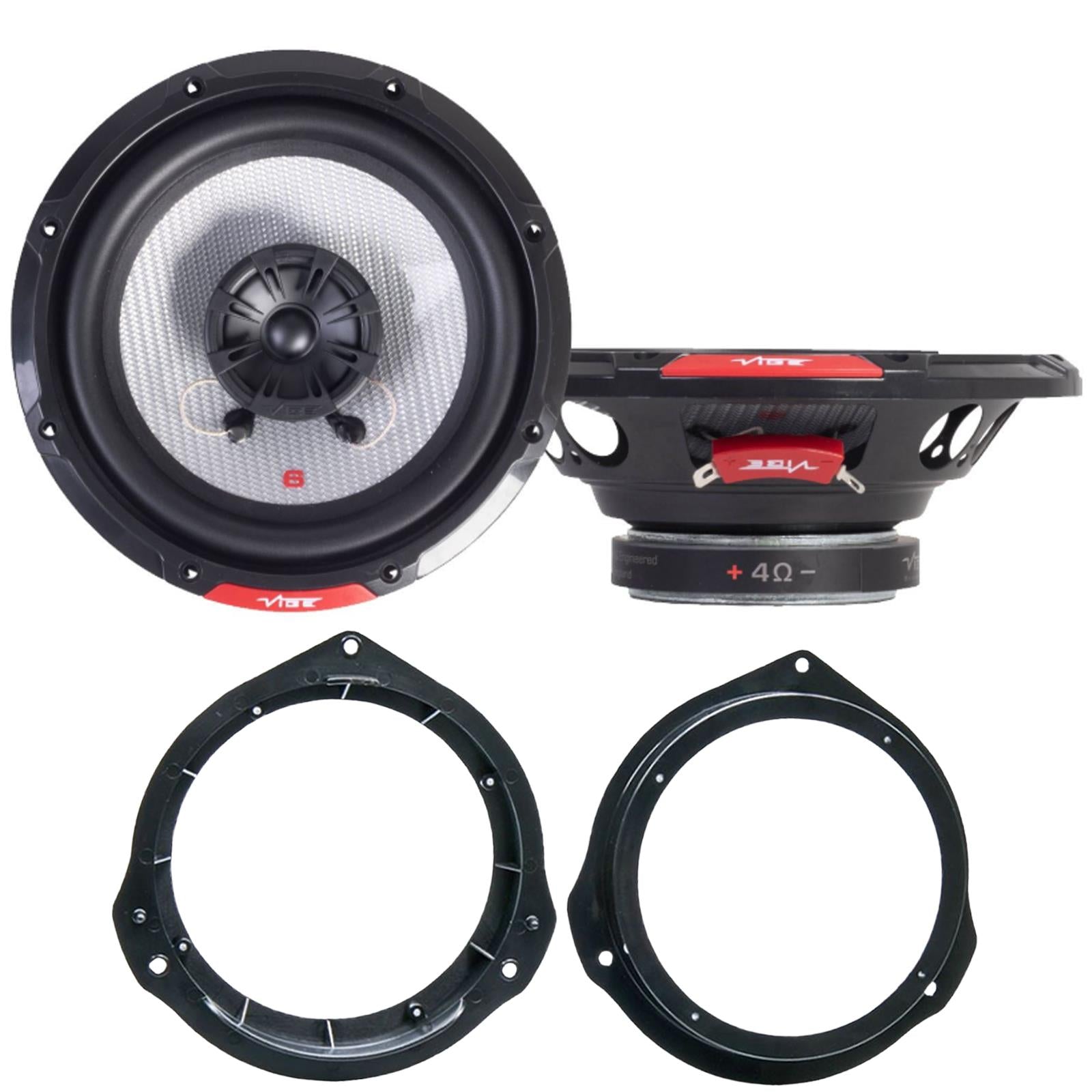 Vibe PULSE6-V3 360W Coaxial Speakers Supplied with Brackets to fit 6.5" Speakers to Mercedes C-Class (Mercedes Sedan (W204)	) [2007-2013]  |  C-Class (T-Model (S204)) [2007-2014]  |  C-Class (Front or Rear Doors 165mm. W204 Model) [2007-2015]  |  C-Class