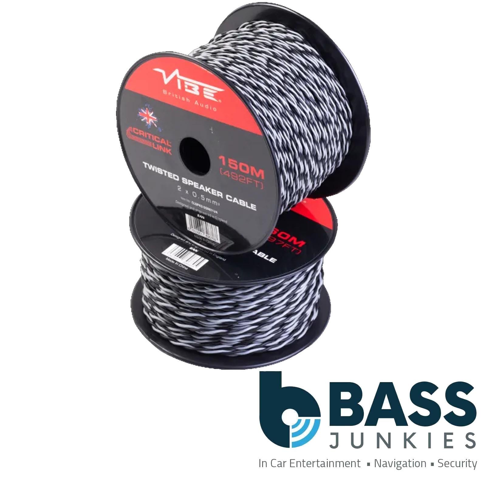 Vibe Critical Link - CLSPK0.5GREY-V4 150m Grey Twisted Car Audio Speaker Cable