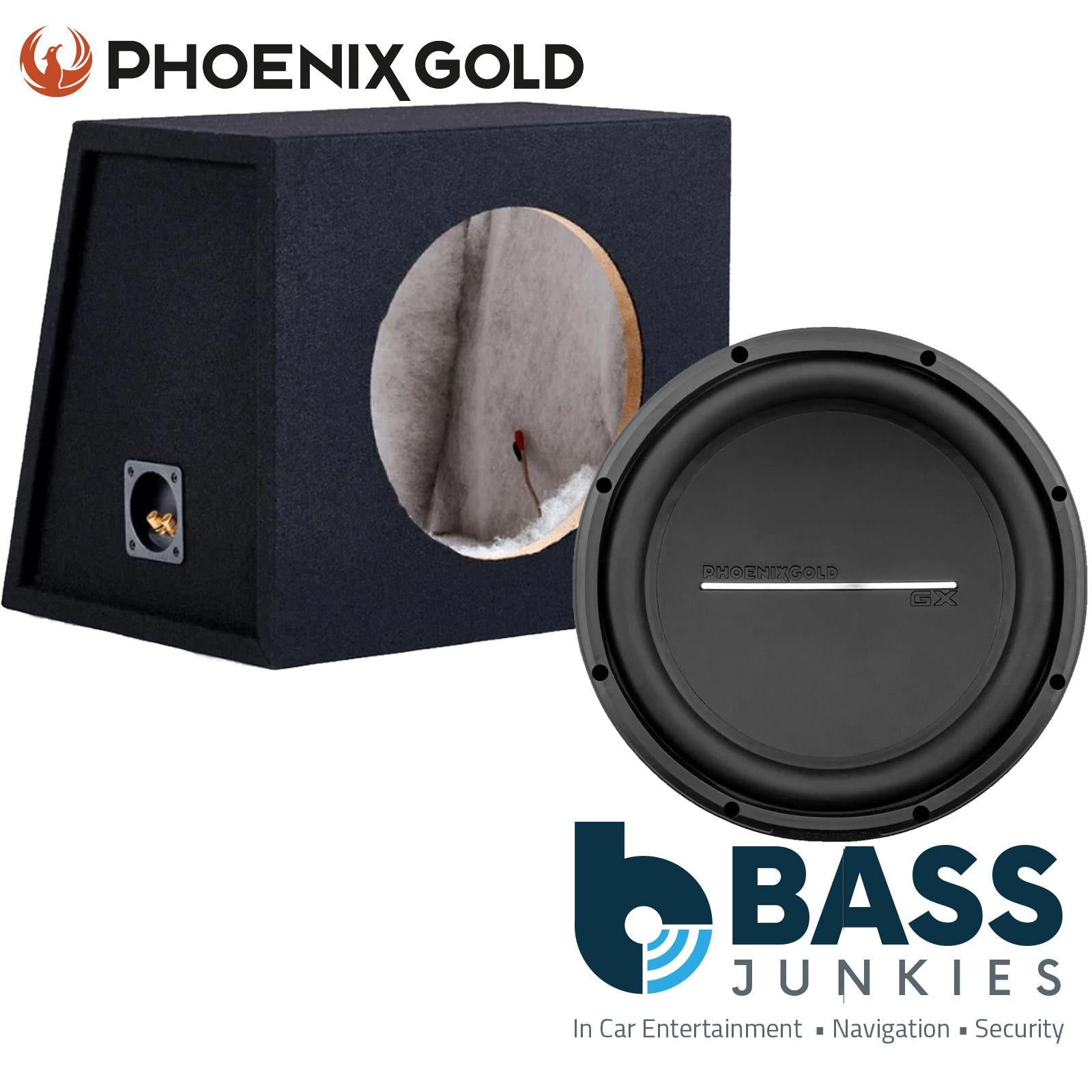 Phoenix Gold GX12D4 - 800 Watts 12" 30cm Car Subwoofer Sub & MDF Bass Box