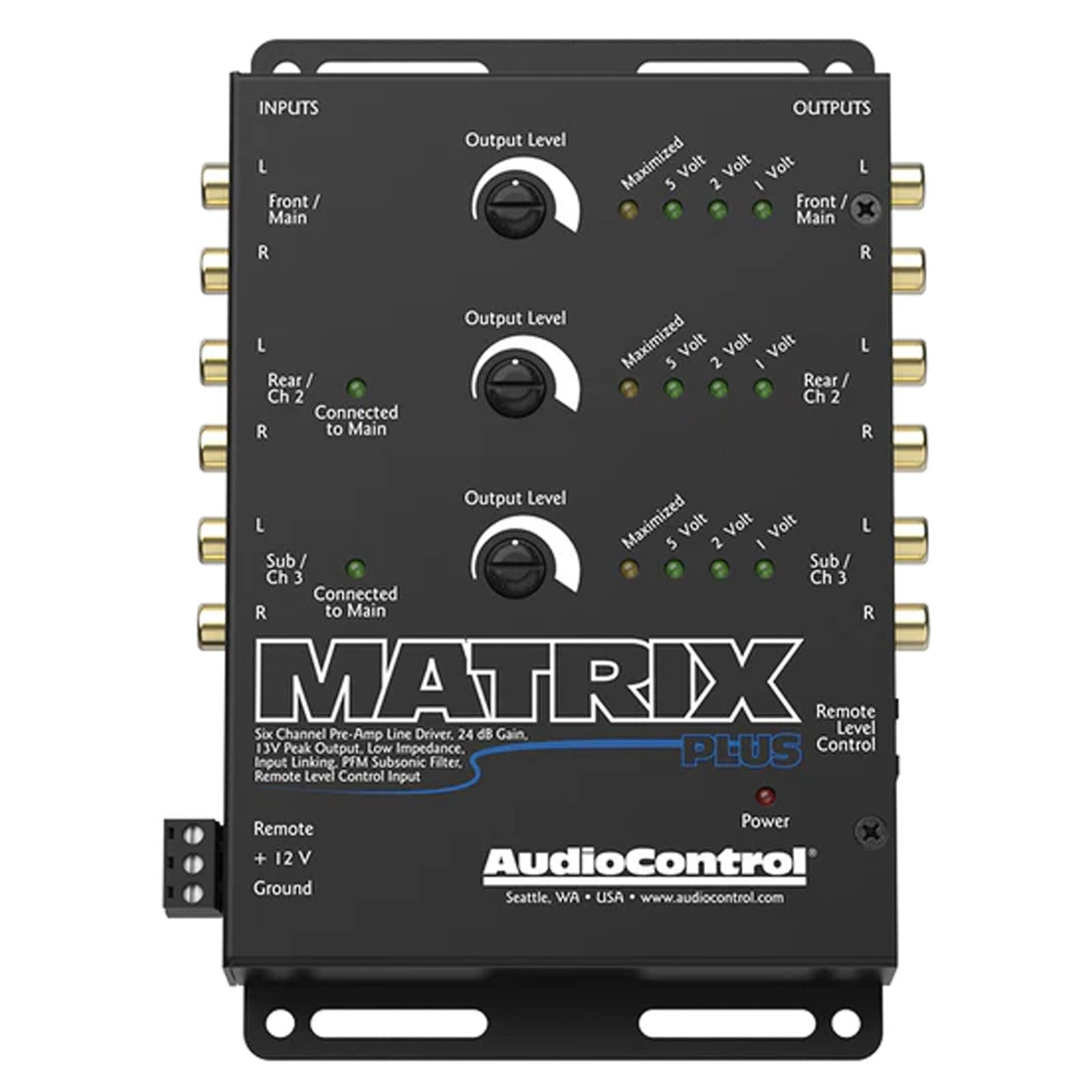 AudioControl Matrix Plus 6-Channel Preamp Line Driver with Remote Level Option
