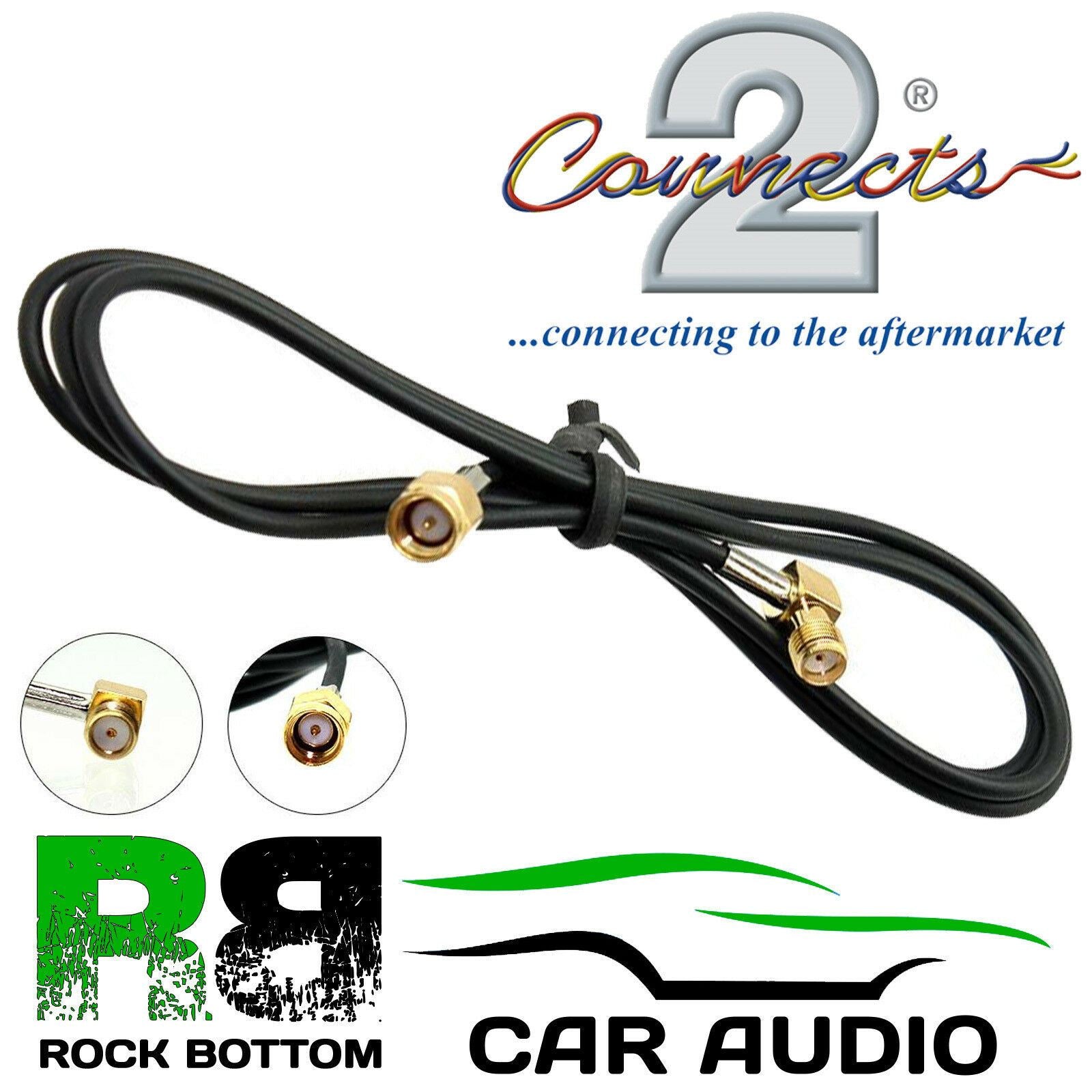 Connects2 CT27AA102 1M DAB Extension SMA Male To 90º SMA Female Car Stereo Antenna Adapter