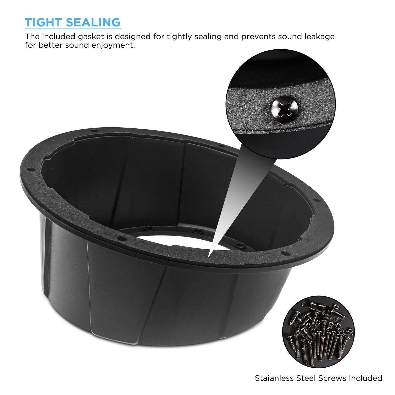 Recoil USP65-B - 6.5" 17cm Black Surface Mount Van Truck Boat Car Speaker Pods