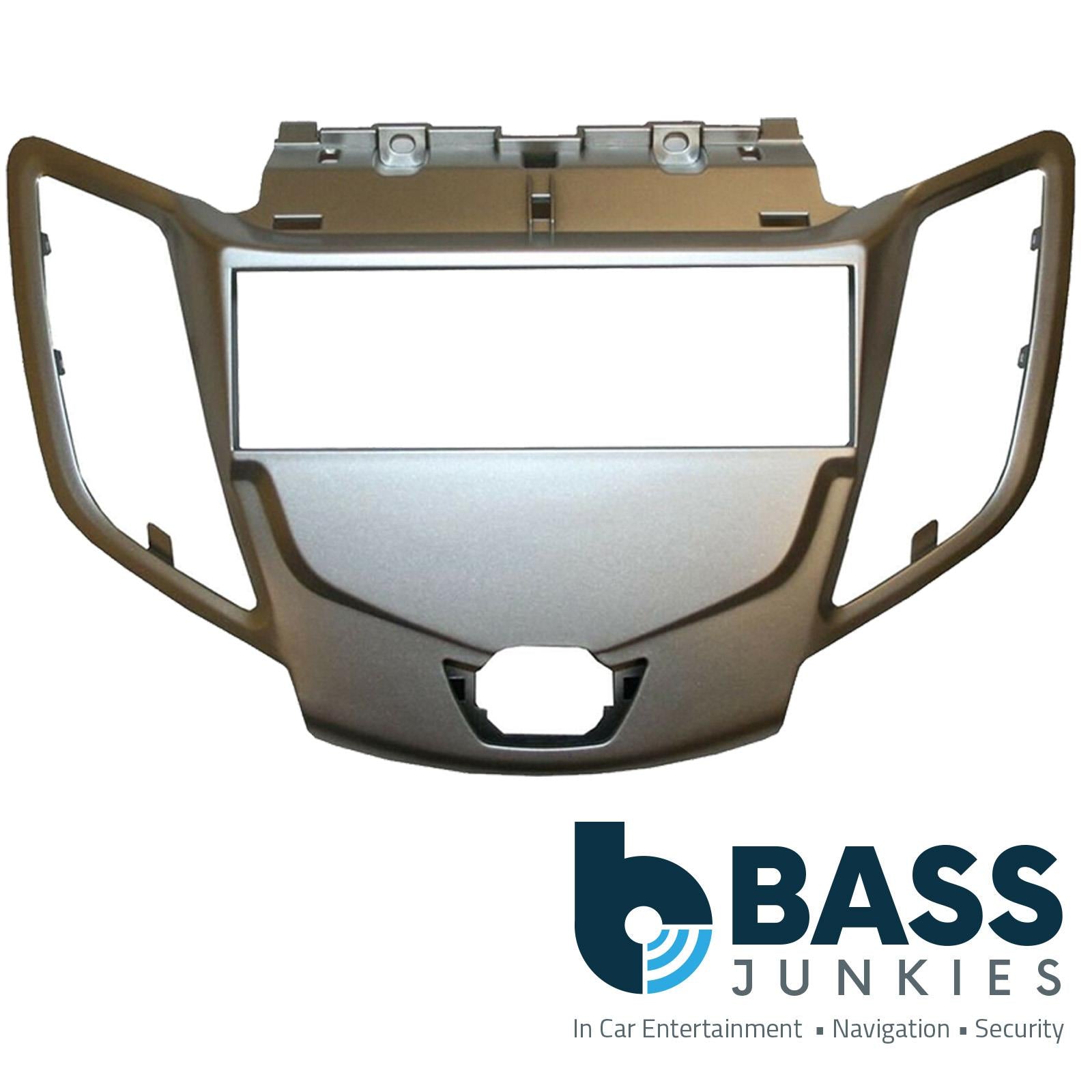 Ford Fiesta MK7 2010-2017 Single Din Car Stereo Silver Fascia Panel & ISO Fitting Kit