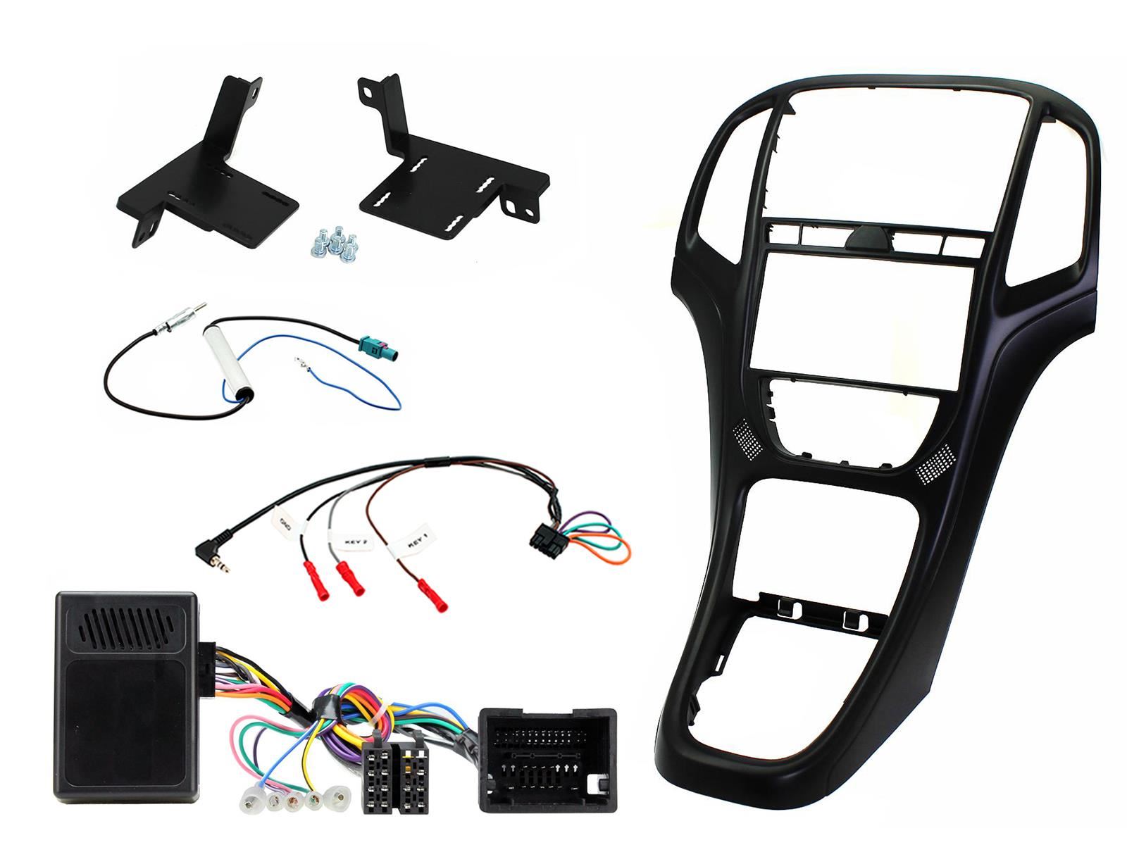 Connects2 CTKVX42 - Vauxhall Astra 2010 - 2016 Double Din Fascia & Steering Wheel Interface Installation Kit