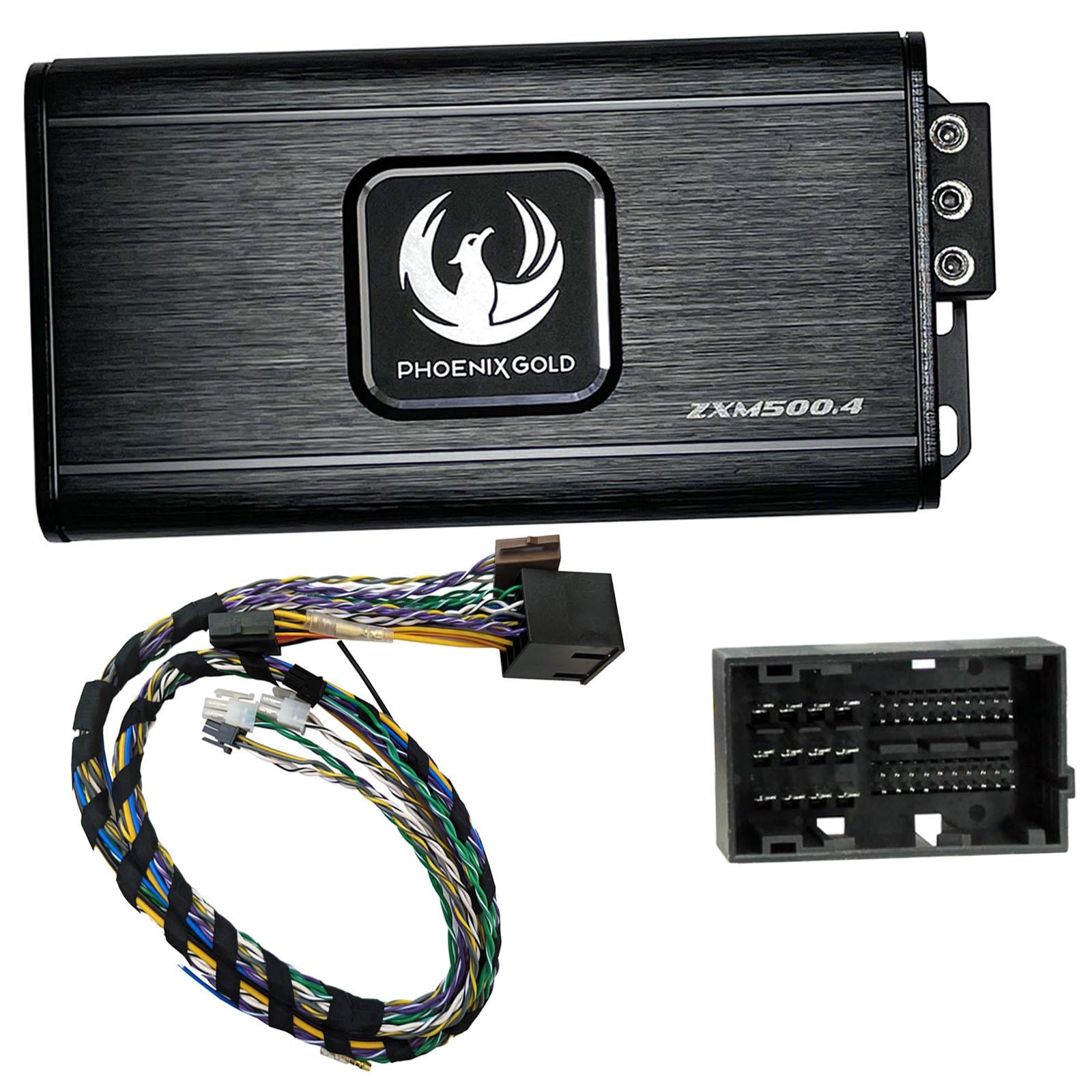 Phoenix Gold ZXMPFT1 - Plug & Play 500W 4-Channel Amp Amplifier Power Up Kit Fiat