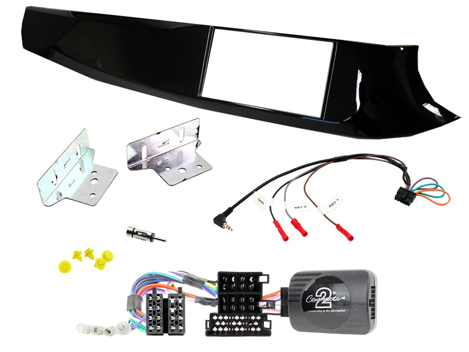 SONY DAB+ Apple | Android Double Din Stereo Fitting Kit + Steering Wheel Stalk Controls to fit Alfa Romeo Giulietta 10-14