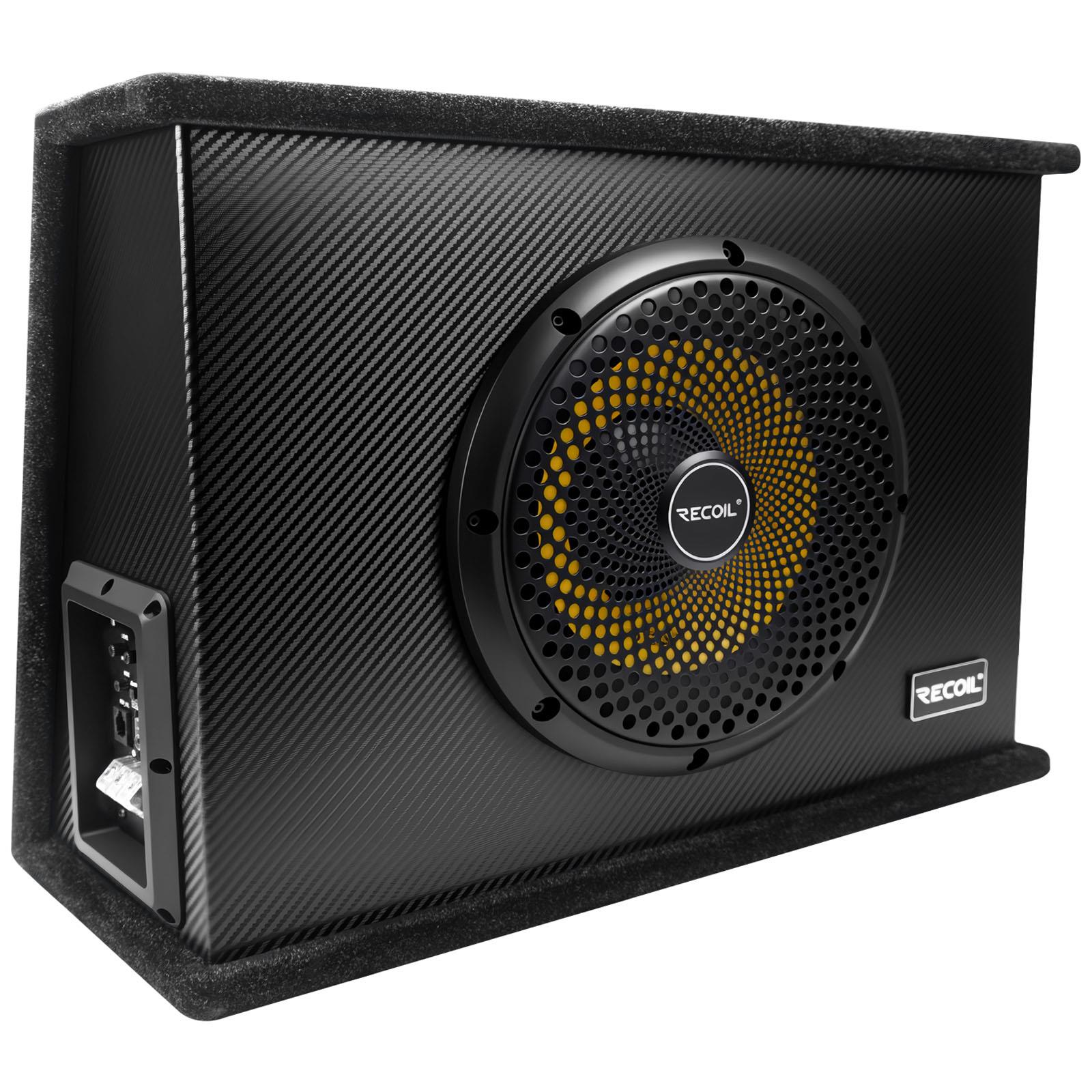 Recoil12" Shallow Active Sub Subwoofer 200 Watts 2Ohm Car Van Bass Enclosure