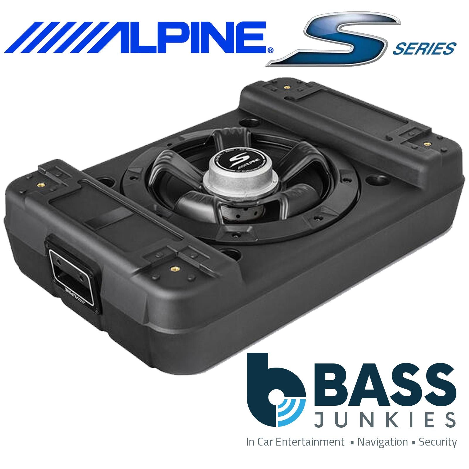 Alpine SS-SB10 - 10" 600 Watts Underseat Shallow Car Sub with Alpine 550 Watts Amp Package