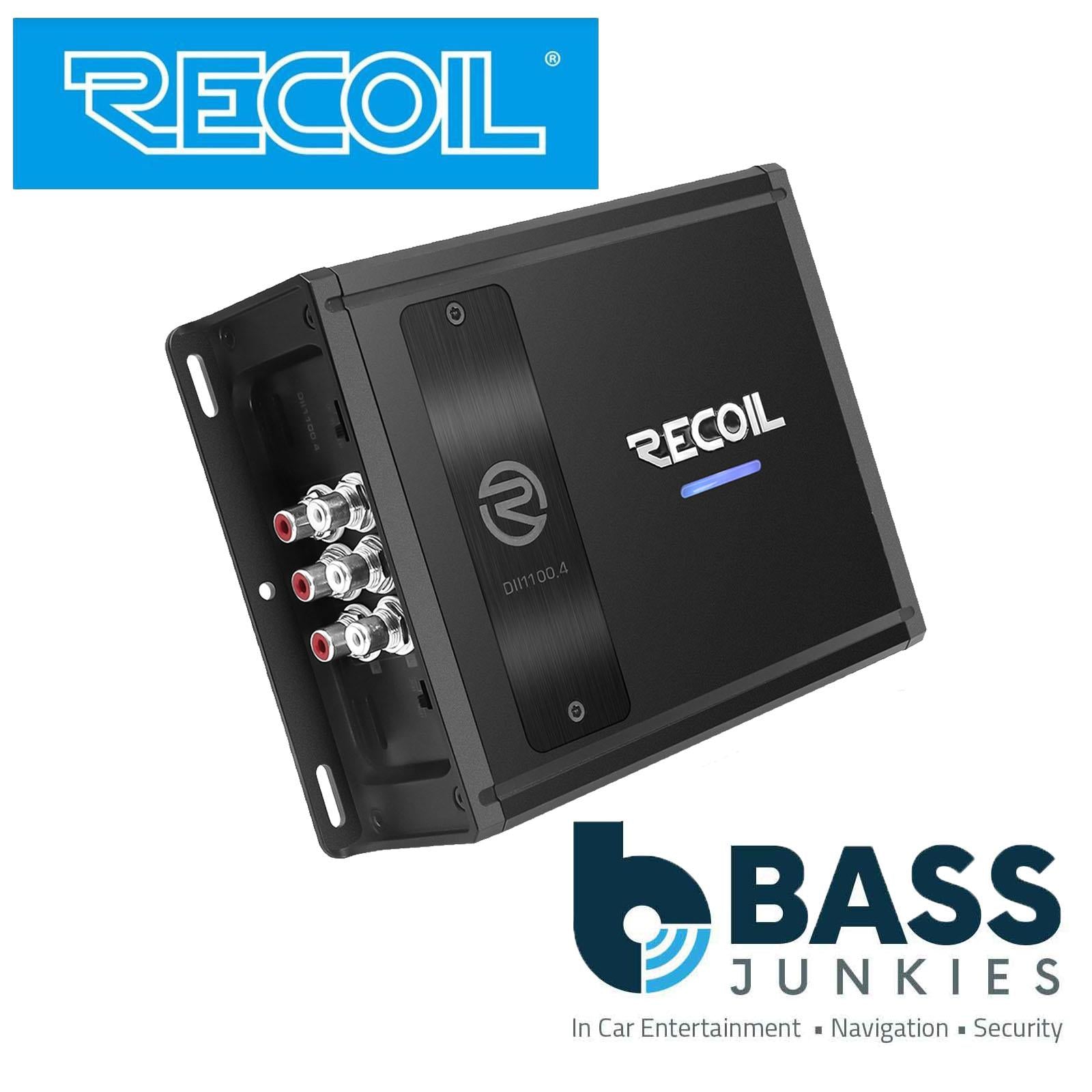 Recoil DII1100.4 - 1100 Watts 2-4 Ohm Stable Class D 4 Channel Car Amp Amplifier