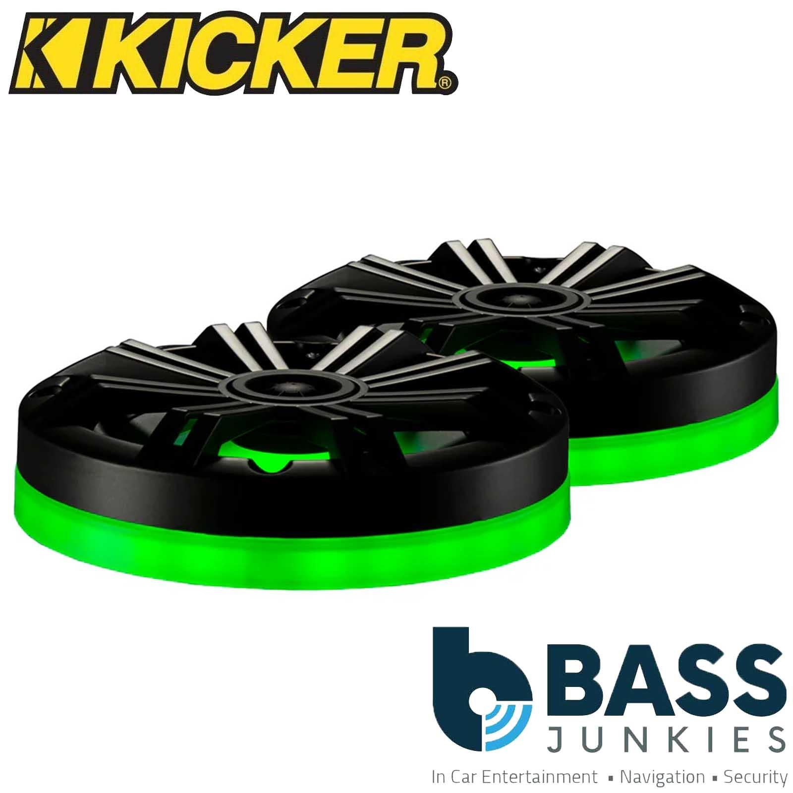 Kicker 47KLSR8 - 8" RGB LED Speaker Ring Pair Marine Boat Car Audio Lighting Kit