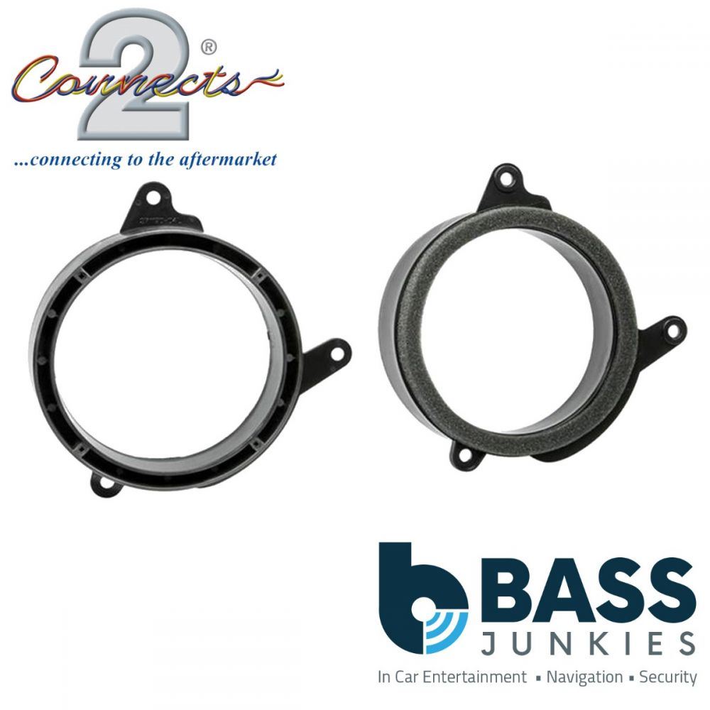 Connects2 CT25MC08 - Mercedes-Benz E-Class 1995 - 2002 W210 165mm 6.5" Front Door Car Speaker Adapter Brackets