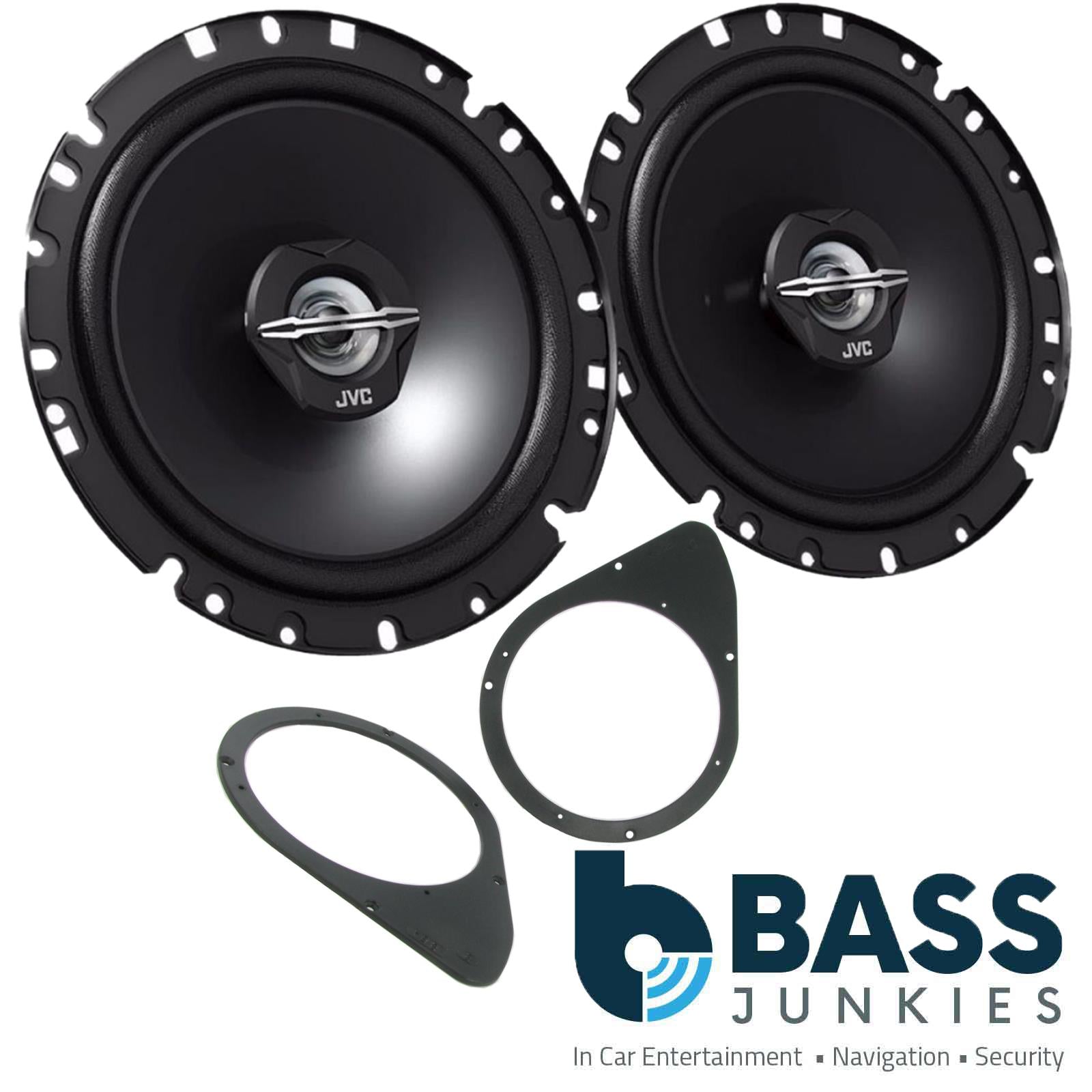 Fiat Stilo 2001-08 3 Door JVC 17cm 6.75" 600 Watts 2 Way Rear Shelf Car Speakers