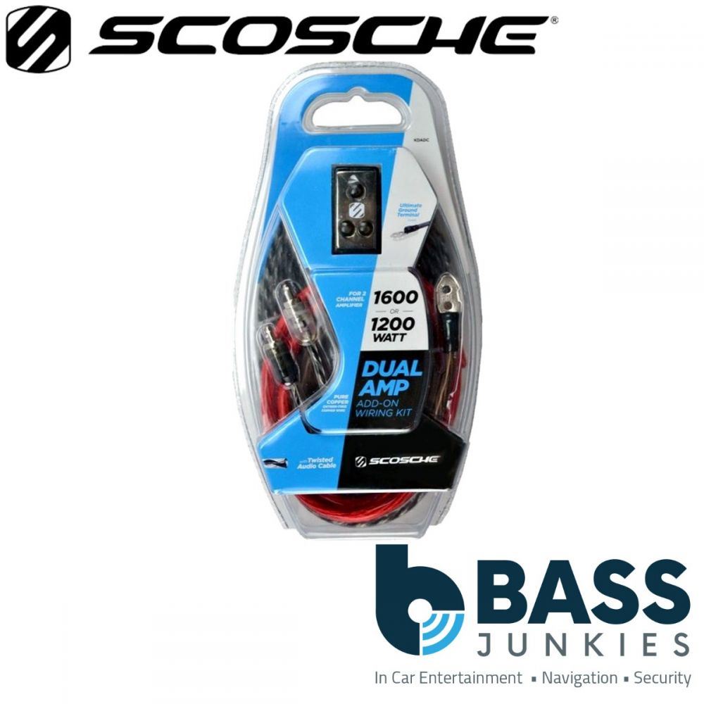 Scosche KDADC Dual Amplifier Expansion Kit 1600/1200W Includes Distribution Block