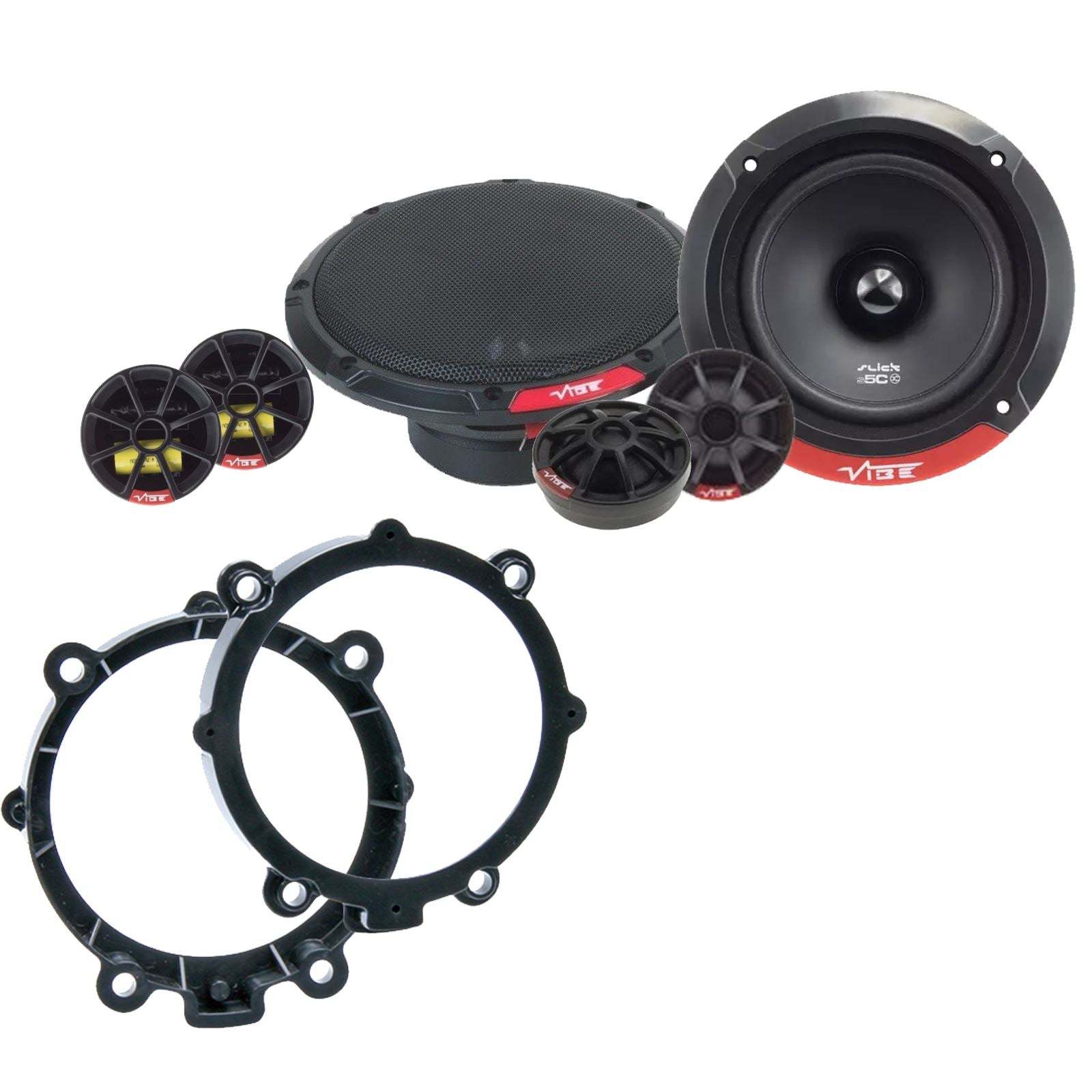 Vibe SLICK5C-V7 2-Way 130mm/13cm/5.25" Component Speakers (Per Pair 480 Watts) Fits Mercedes Vito 2003-14 | Sprinter 06-18 | Viano 03-07