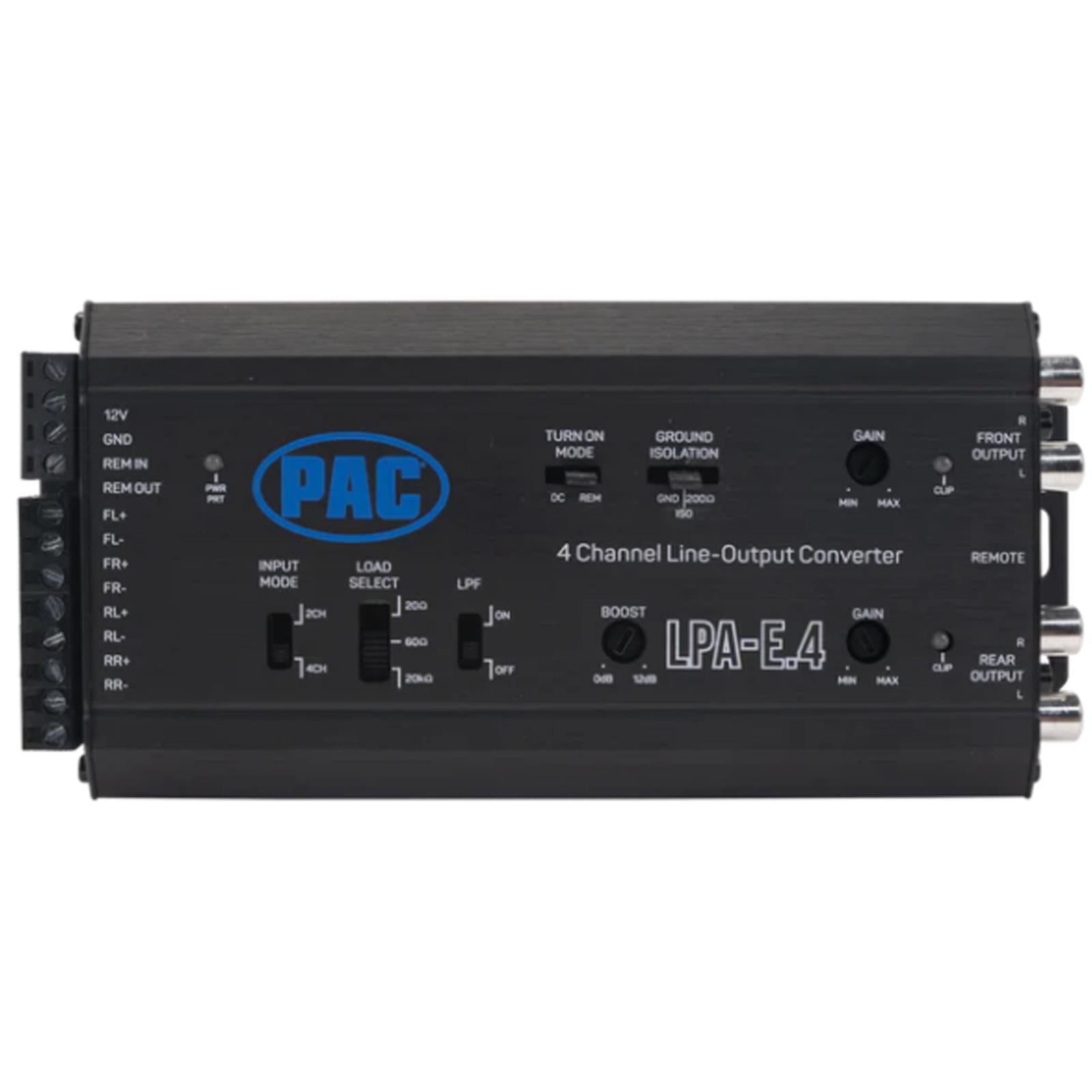 LPA-E.4 4-Channel Line Output Converter with Auto Turn-On & Level Control