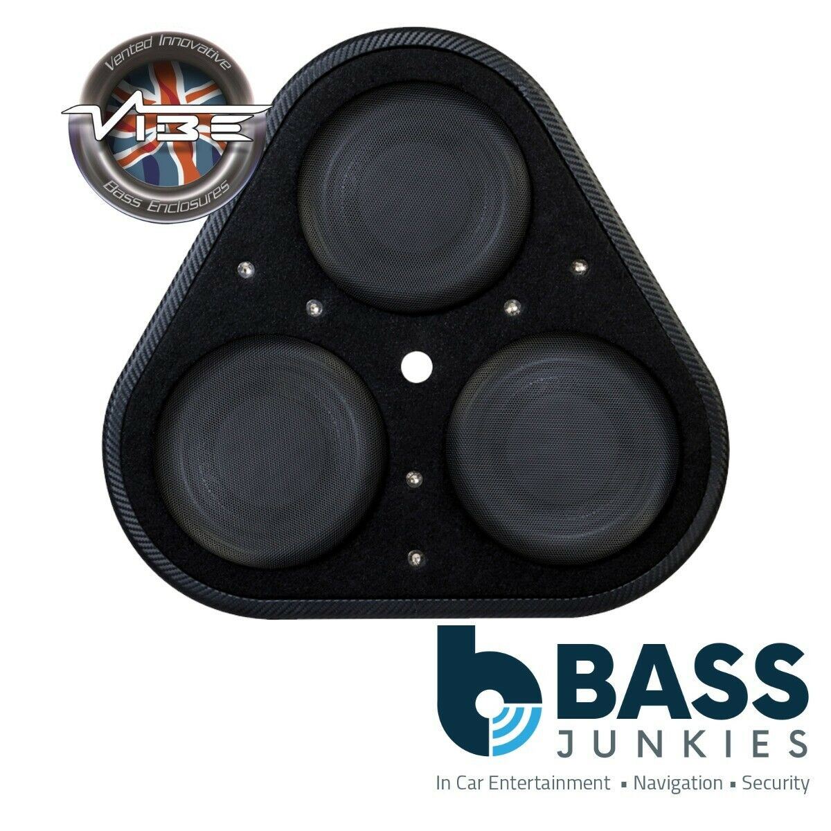 Vibe BLACKAIRP8-V6 8" 20cm 1500 Watts BlackAir Compact Passive Triangular Car Subwoofer Enclosure