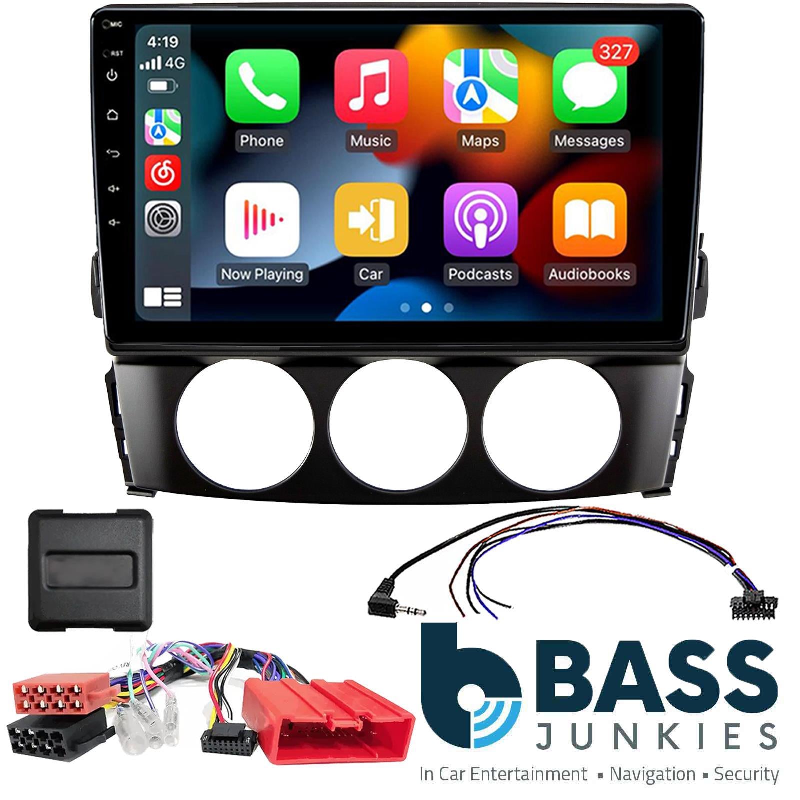 UPGRADED 9" CarPlay Android Car Stereo Fitting Kit For Mazda MX-5 2009 Onwards