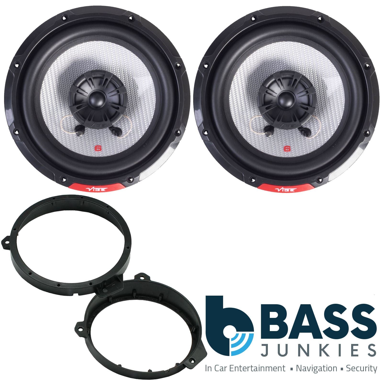 Vibe PULSE6-V3 360W Coaxial Speakers Supplied with Brackets to fit 6.5" Speakers to a Subaru Outback 2009-2014 [Front Doors 165mm]