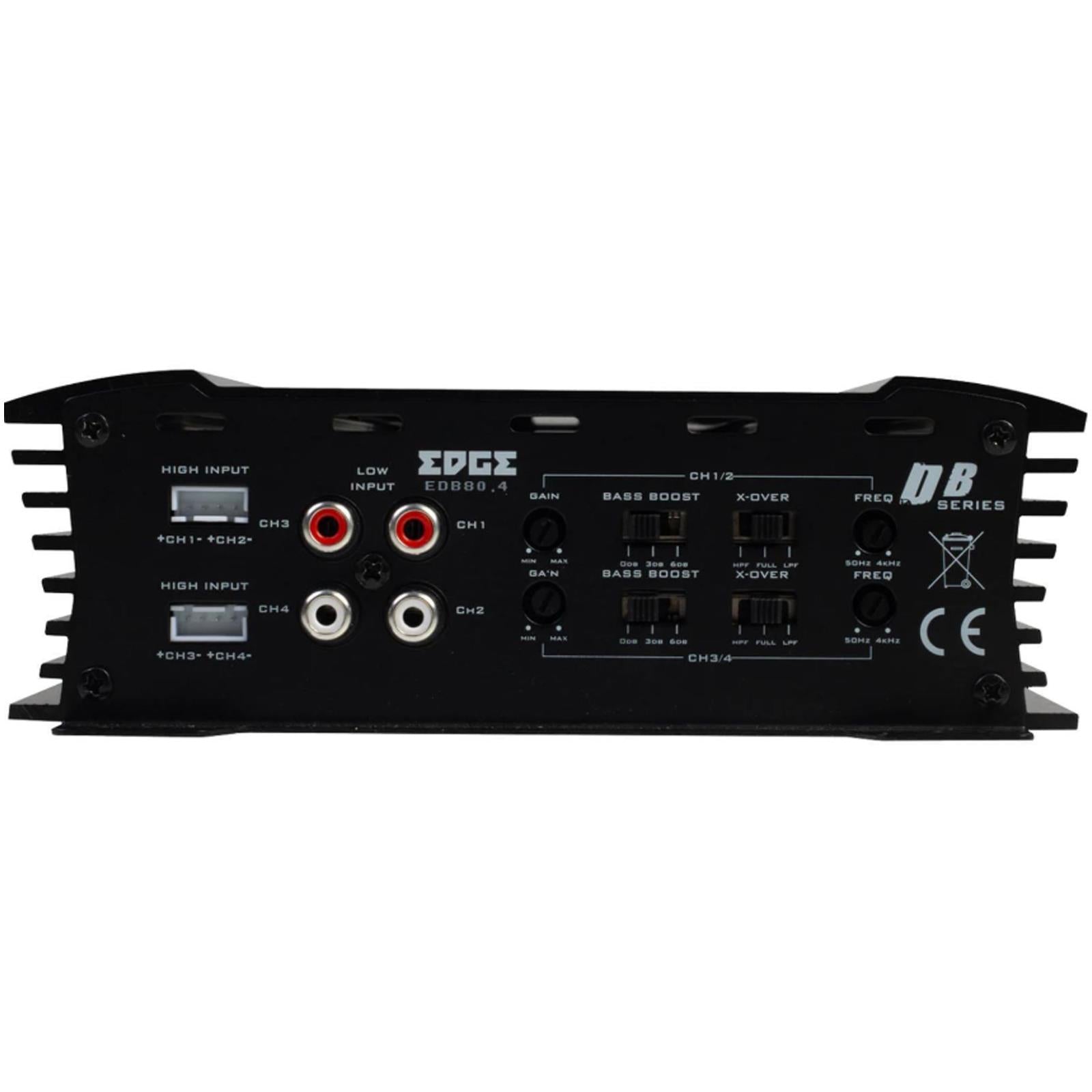 Edge EDB80.4LITE-E2 - Lite Series 640 Watts 4-Channel Car Amp Amplifier