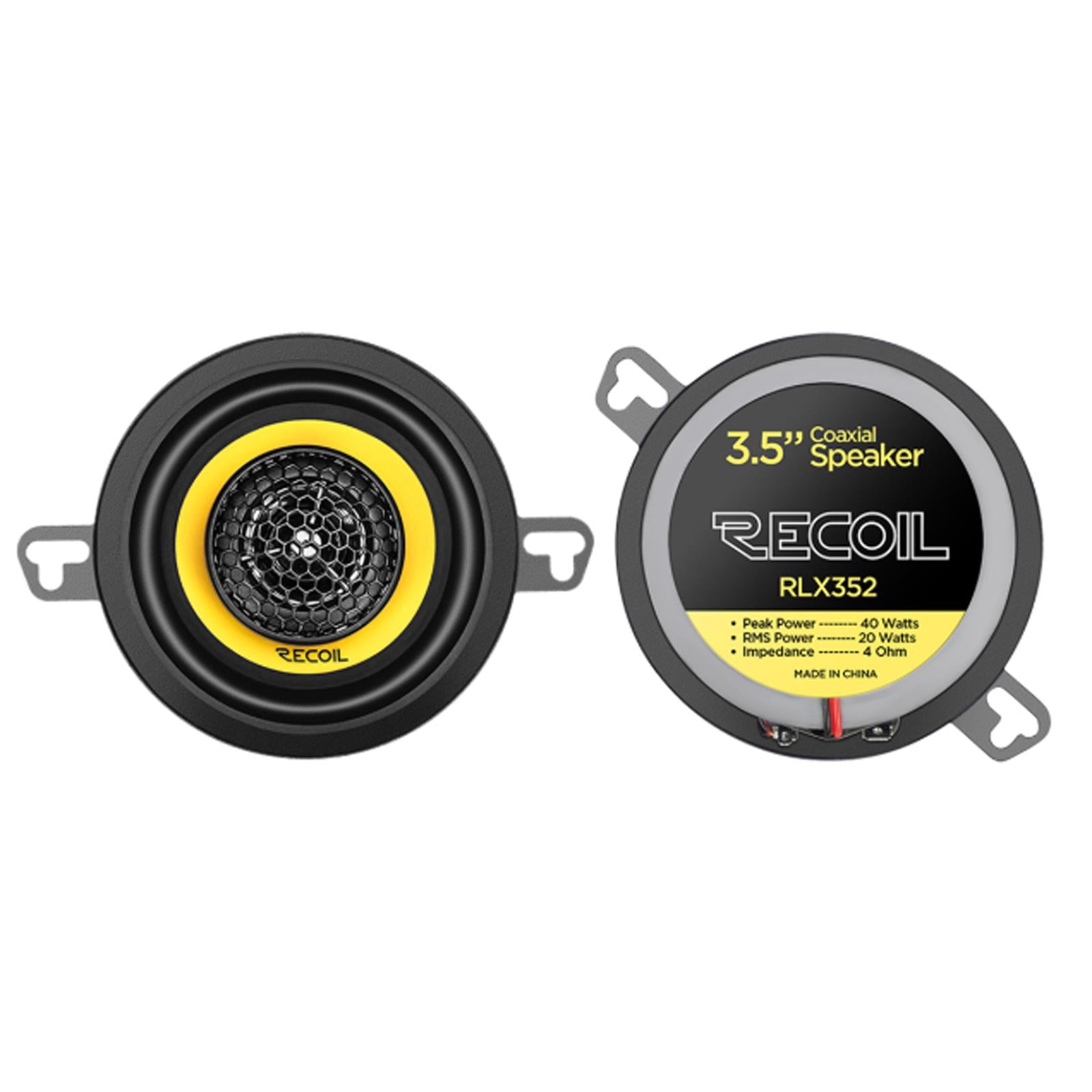 Recoil Level-3 Series 2-Way 80 Watts 3.5" Coaxial Car Speaker