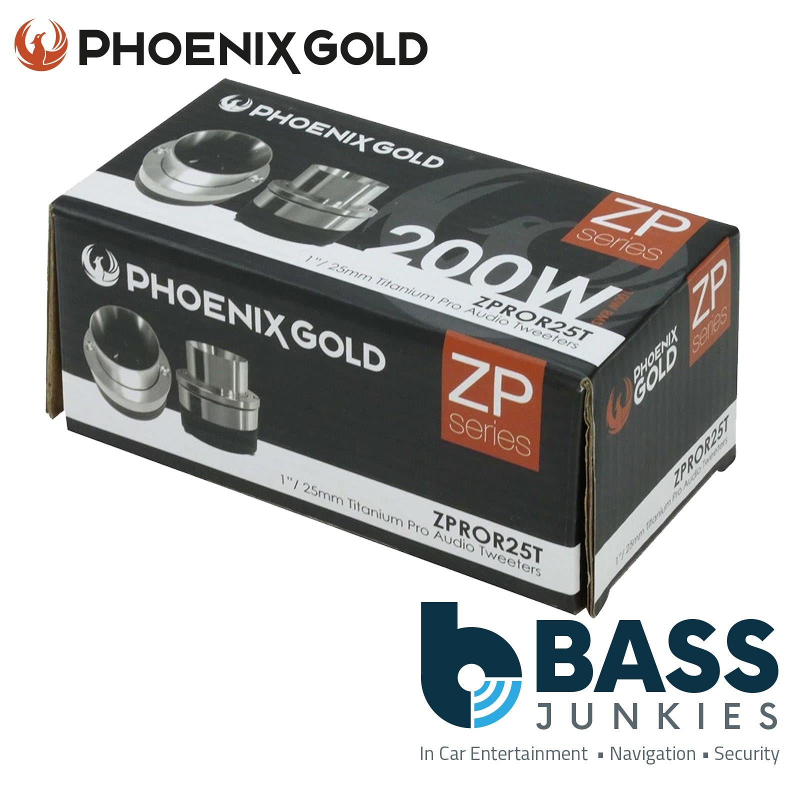 Phoenix Gold ZPROR25T - 400 Watts 1" / 25mm Titanium Pro Bullet Car Tweeters